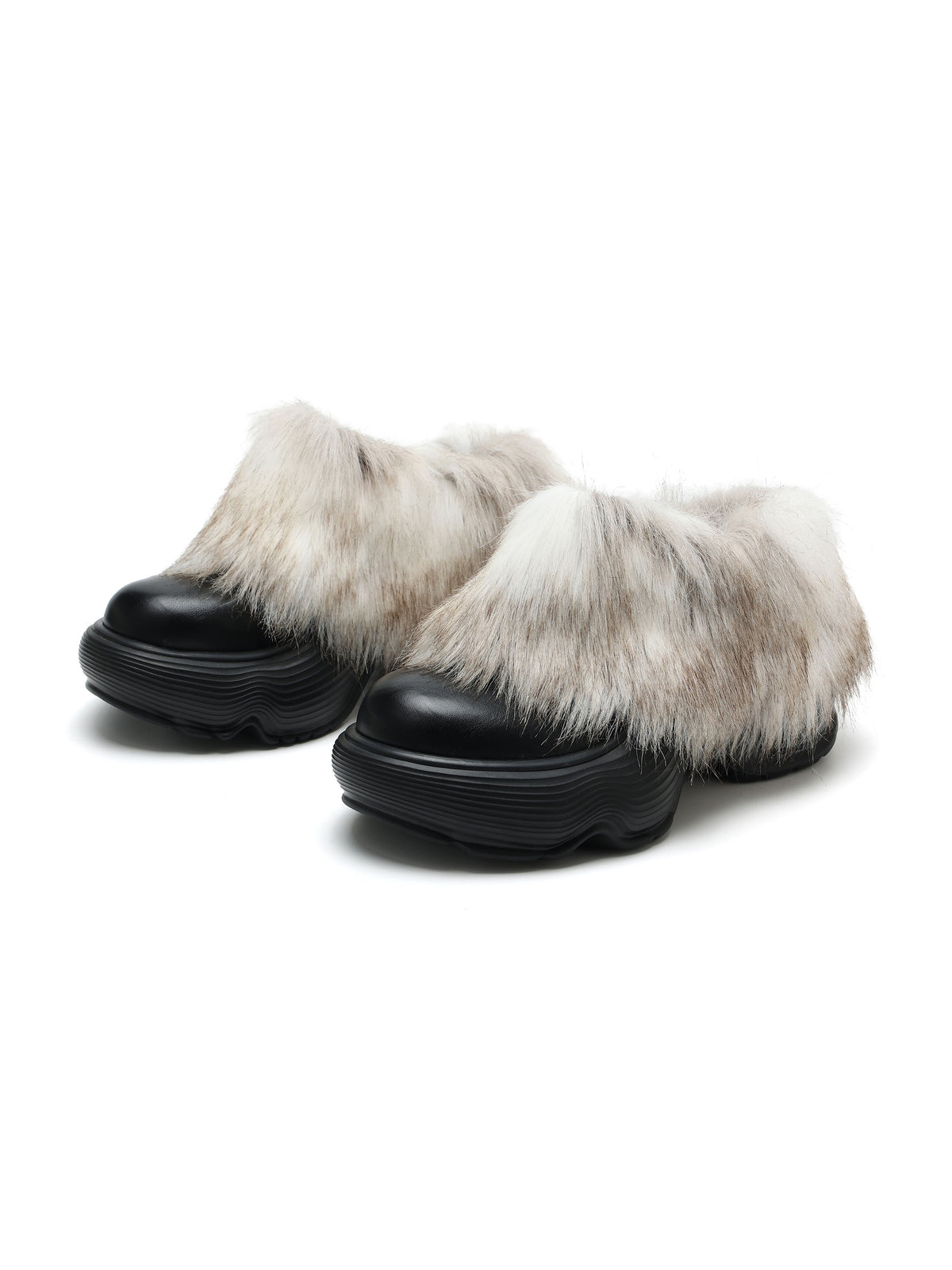 OREA Fell-Plateauclogs Schwarz