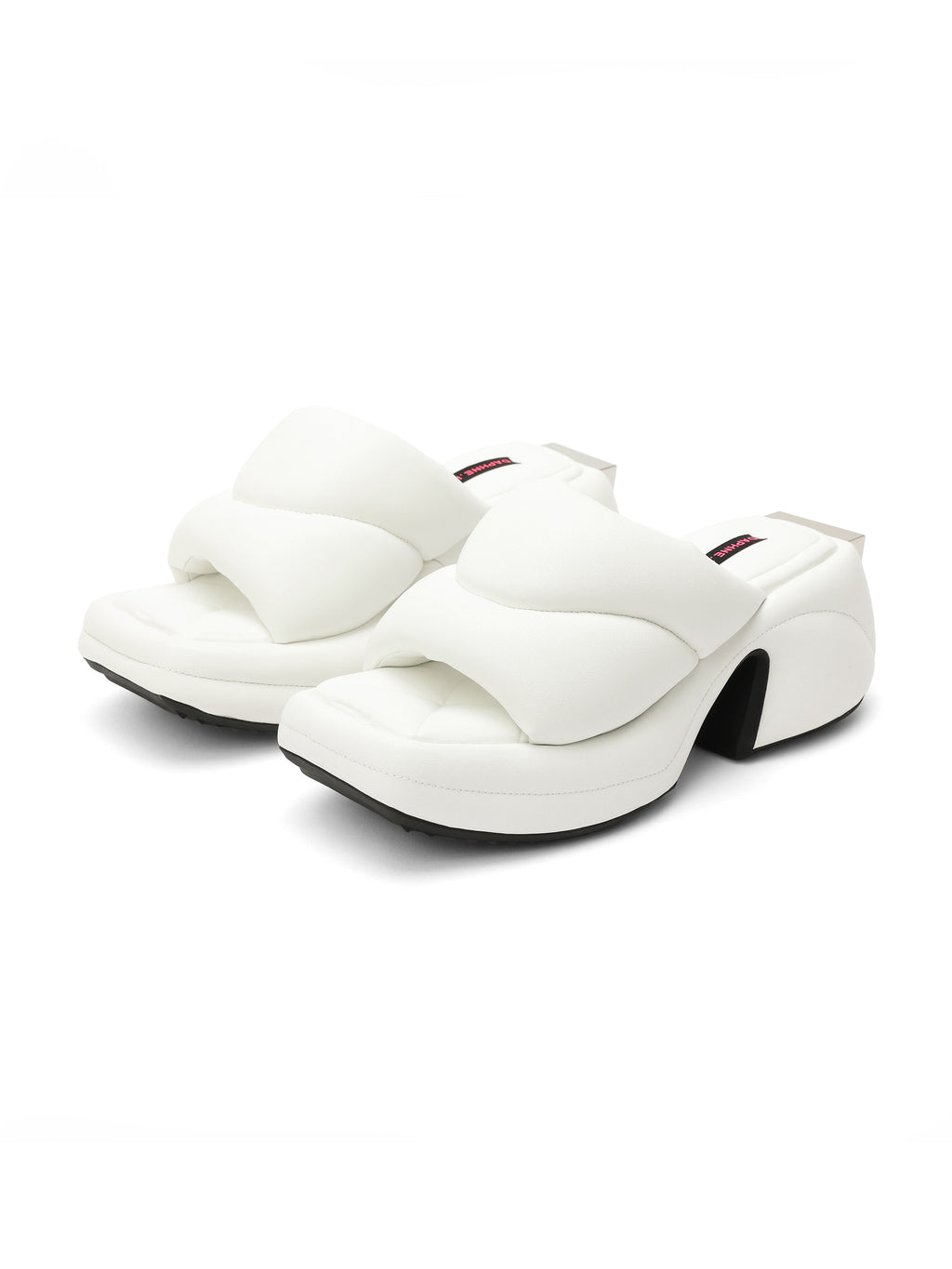 OREA Padded Platform Slides Ivory White