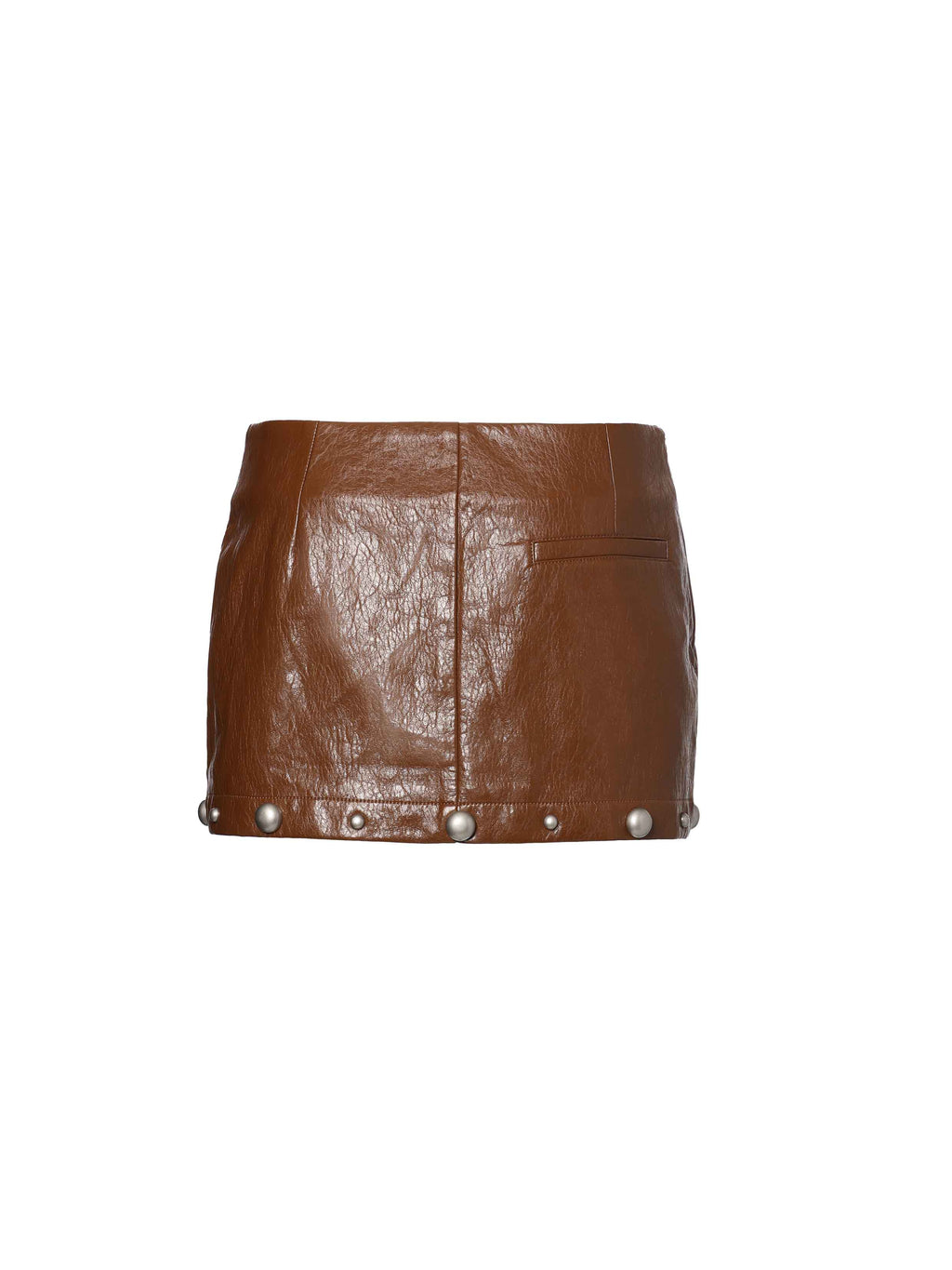 Studded Faux Leather Mini Skirt