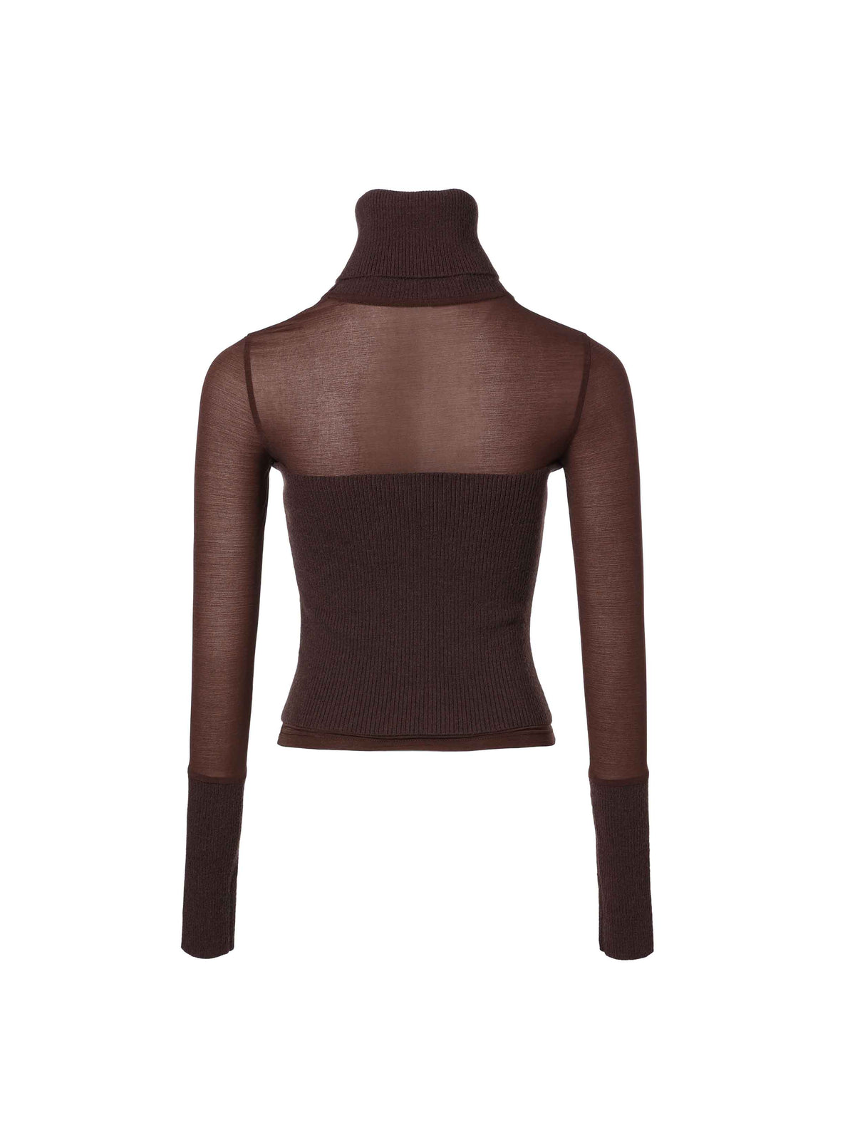Layered Turtleneck Knit Corset Top