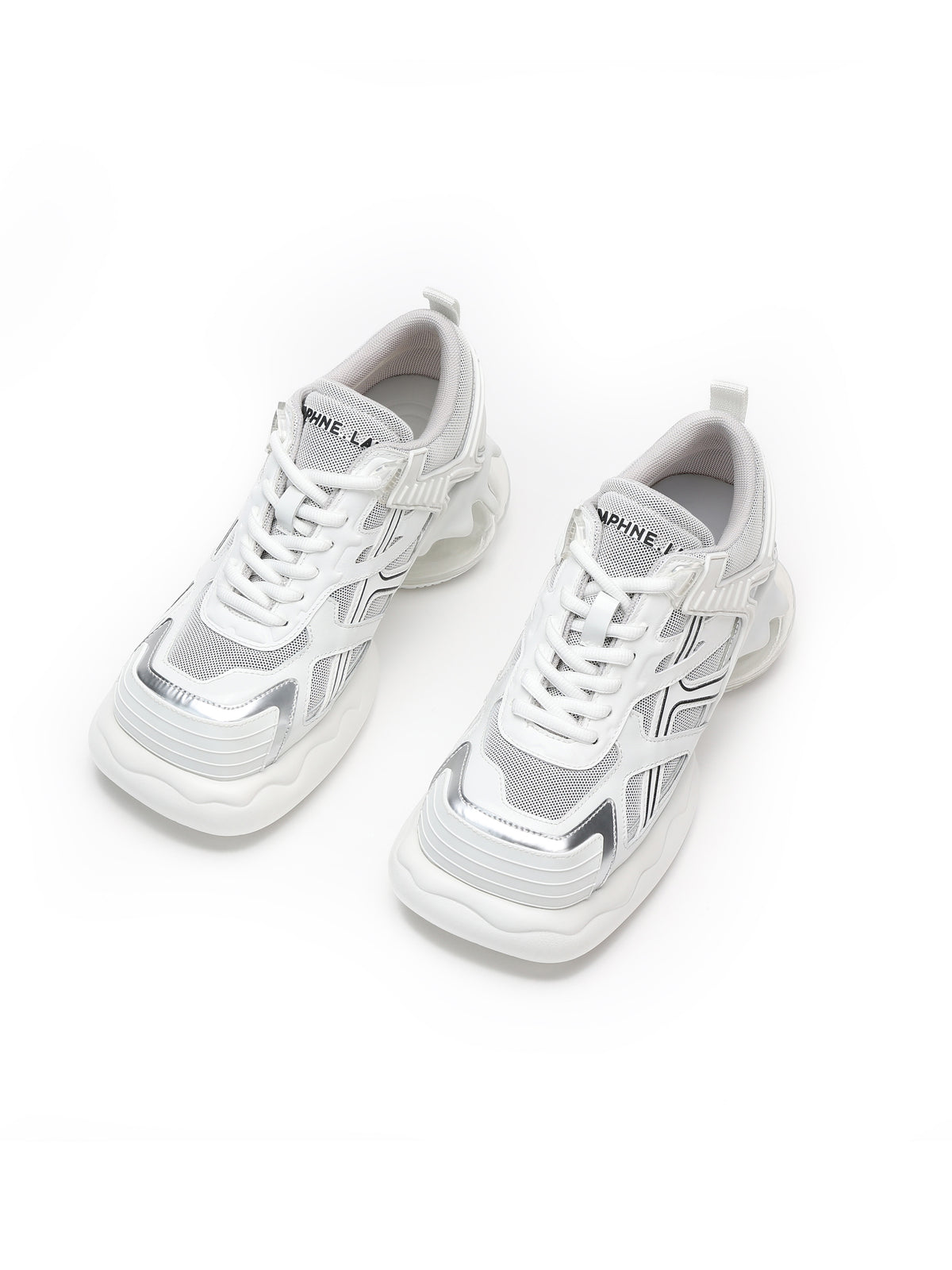 HEBE Tech Chunky Sneakers Perlweiß