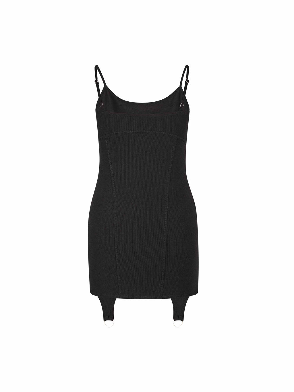 Ring-Detail Cami Mini Dress Black