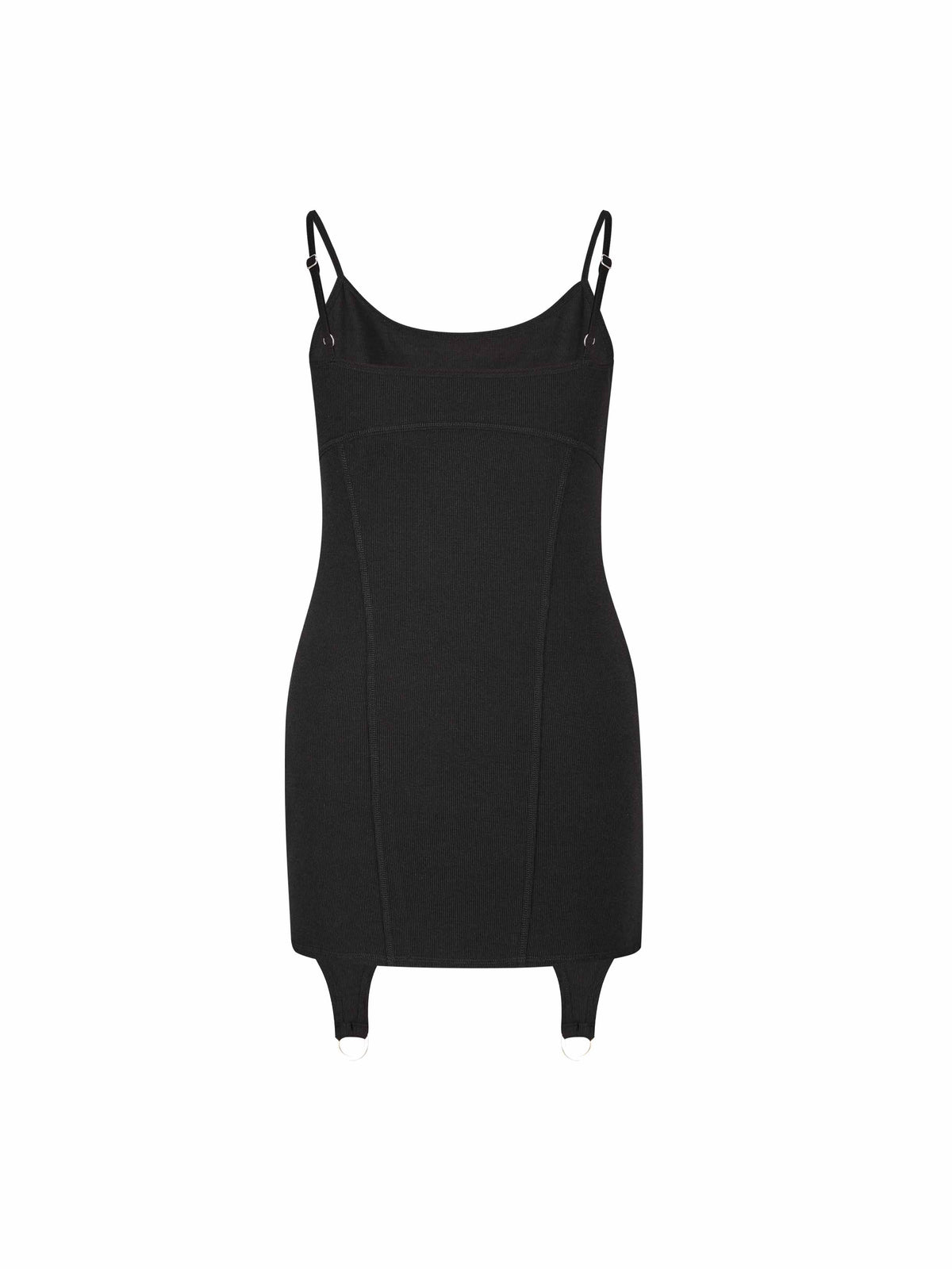 Ring-Detail Cami Mini Dress Black