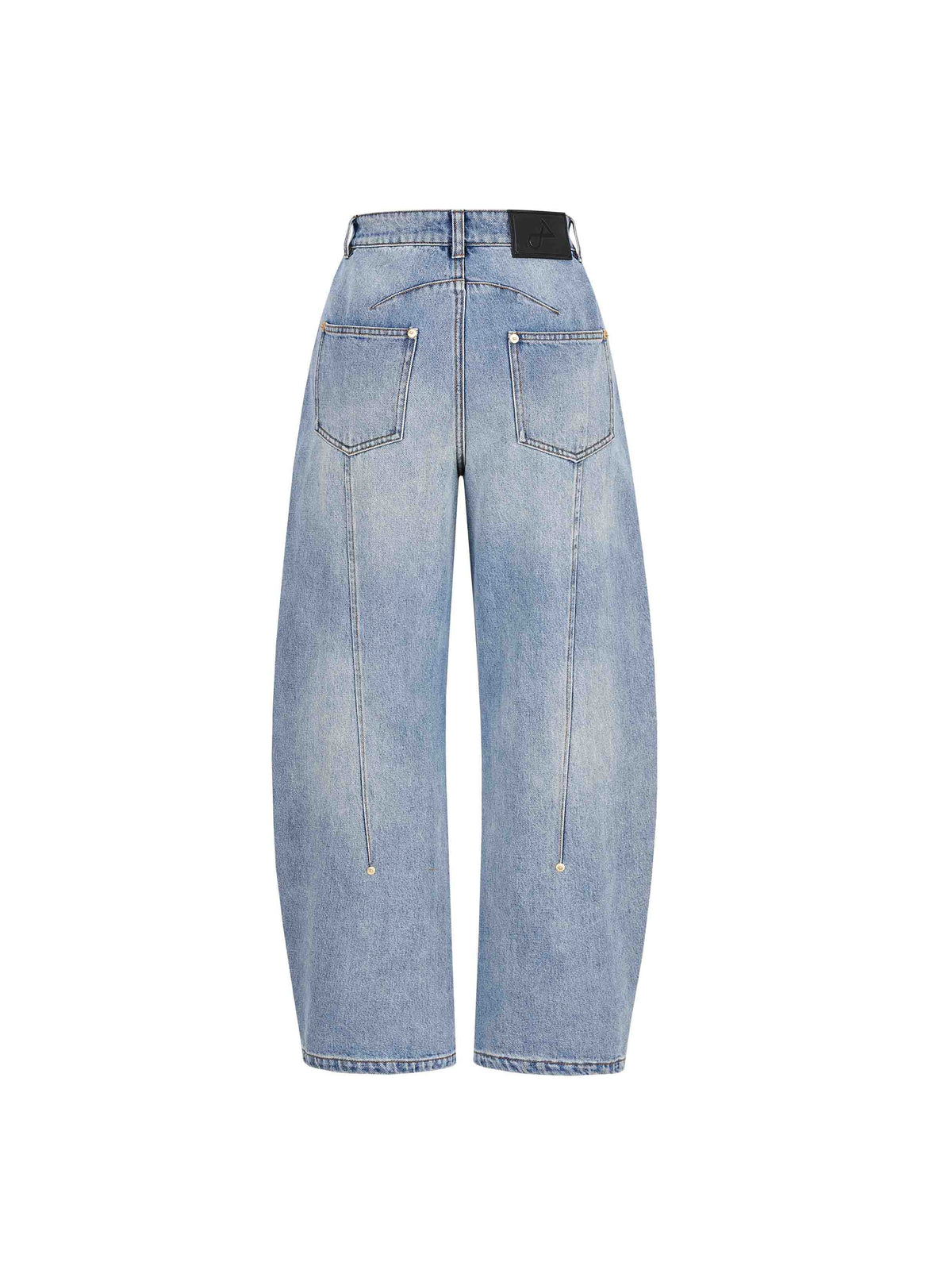 Barrel-Leg Panel Jeans Light Blue