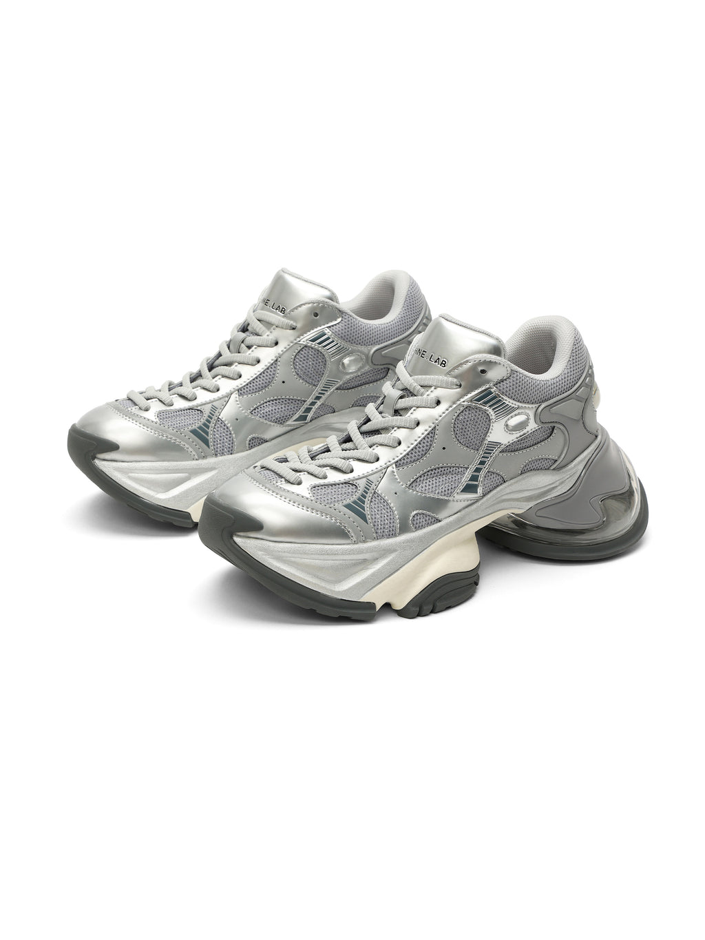 MEROPE Metallic Runner Sneakers Silver