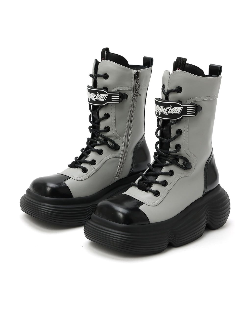 ASTRAEA Chunky Combat Boots Gray