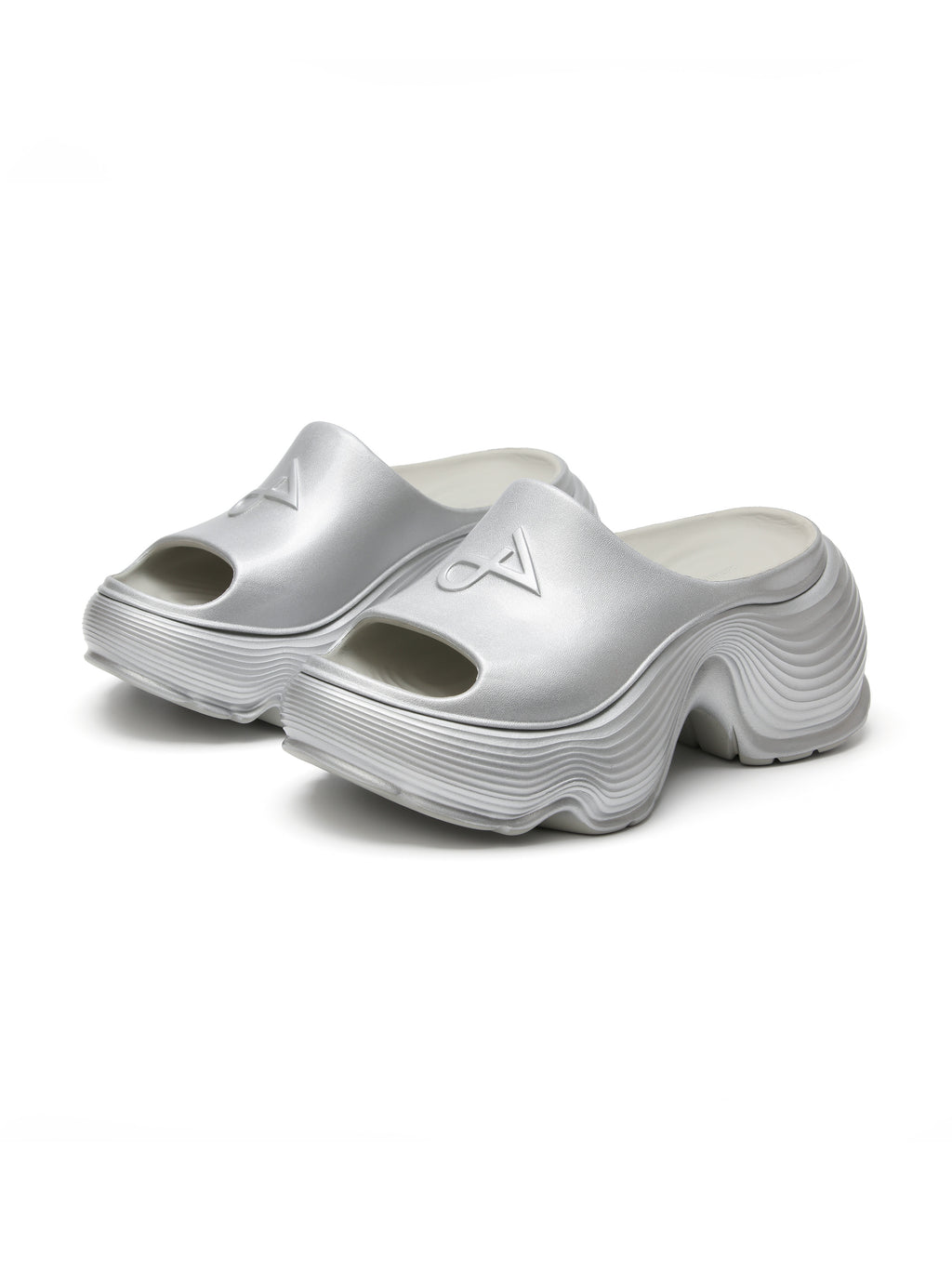 KYMA Wave Platform Slides Silver