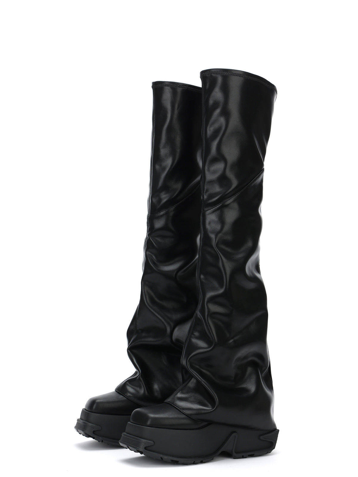 Daphne.Lab x DIDU | MOIRA Plateau Overknee-Stiefel Schwarz