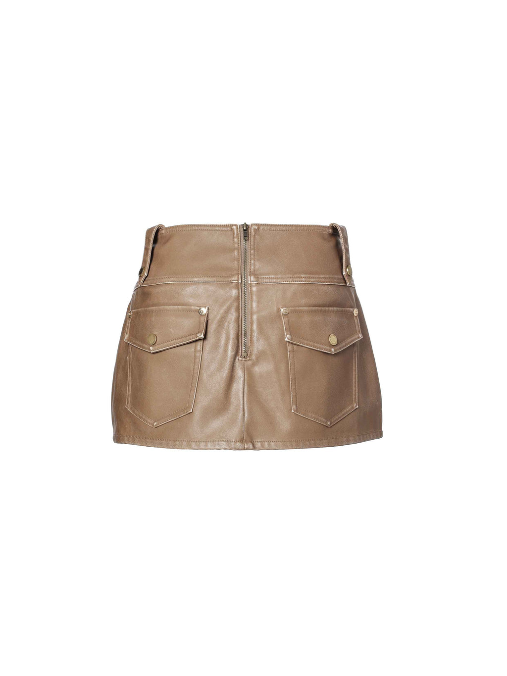 Wide-Waist Zip Skort
