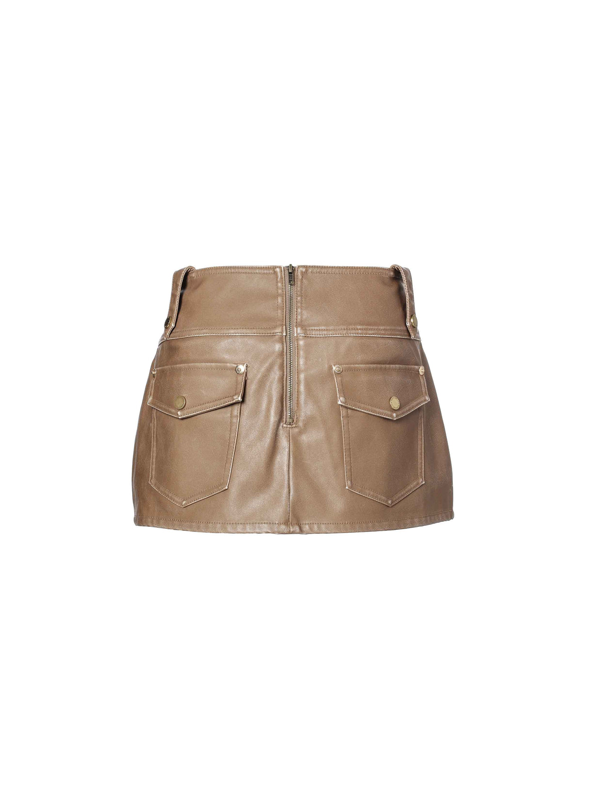 Wide-Waist Zip Skort