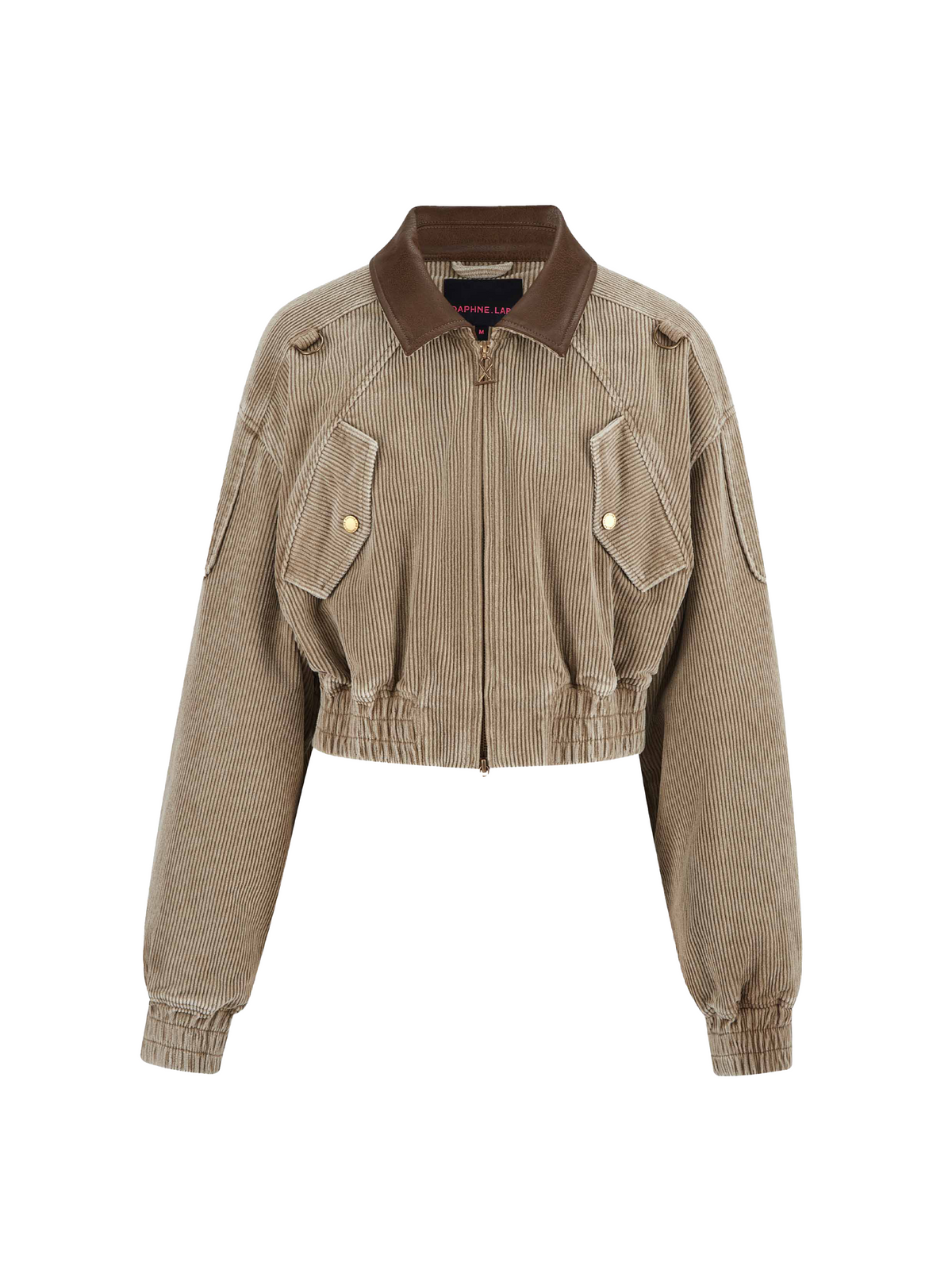 Vintage Corduroy Padded Cropped Jacket