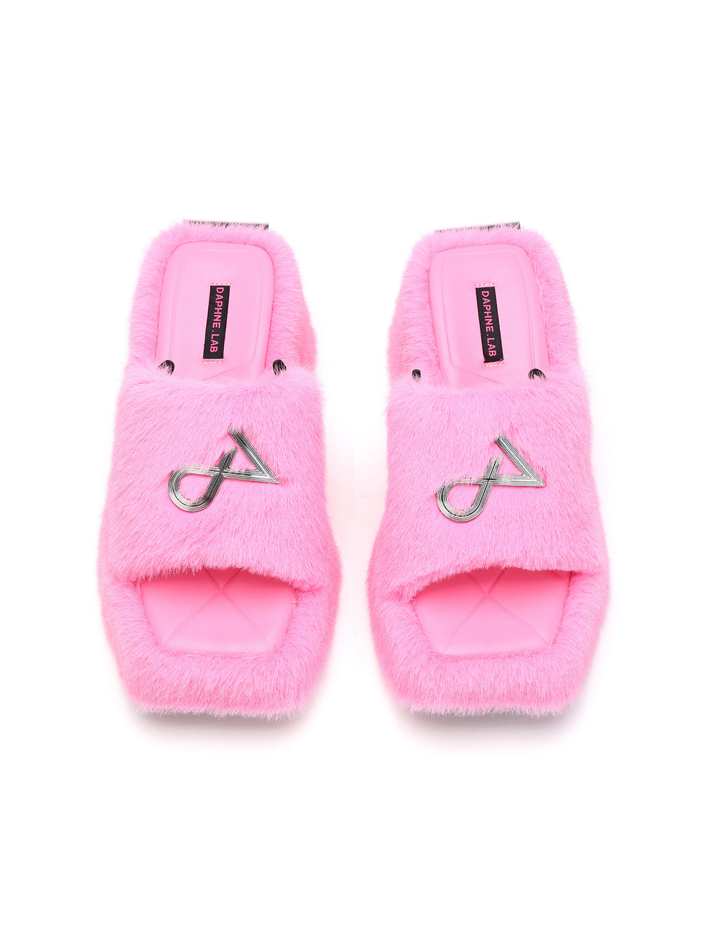 EIONE Fell-Plateau-Pantoletten Bubblegum Pink