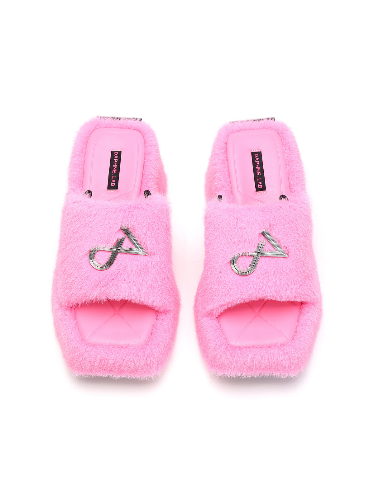 EIONE Fell-Plateau-Pantoletten Bubblegum Pink