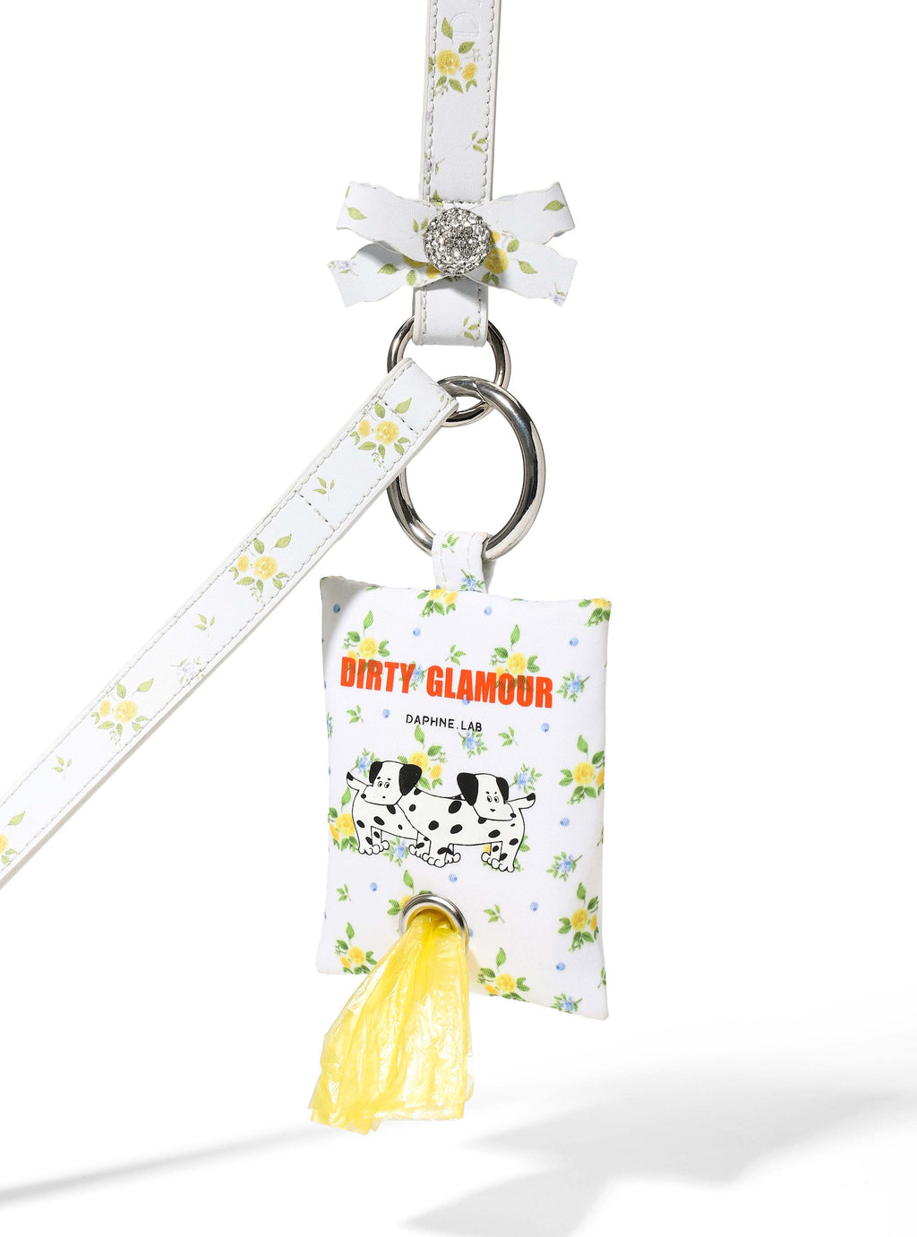 Dirty Glamour Floral Bow Pet Leash Set