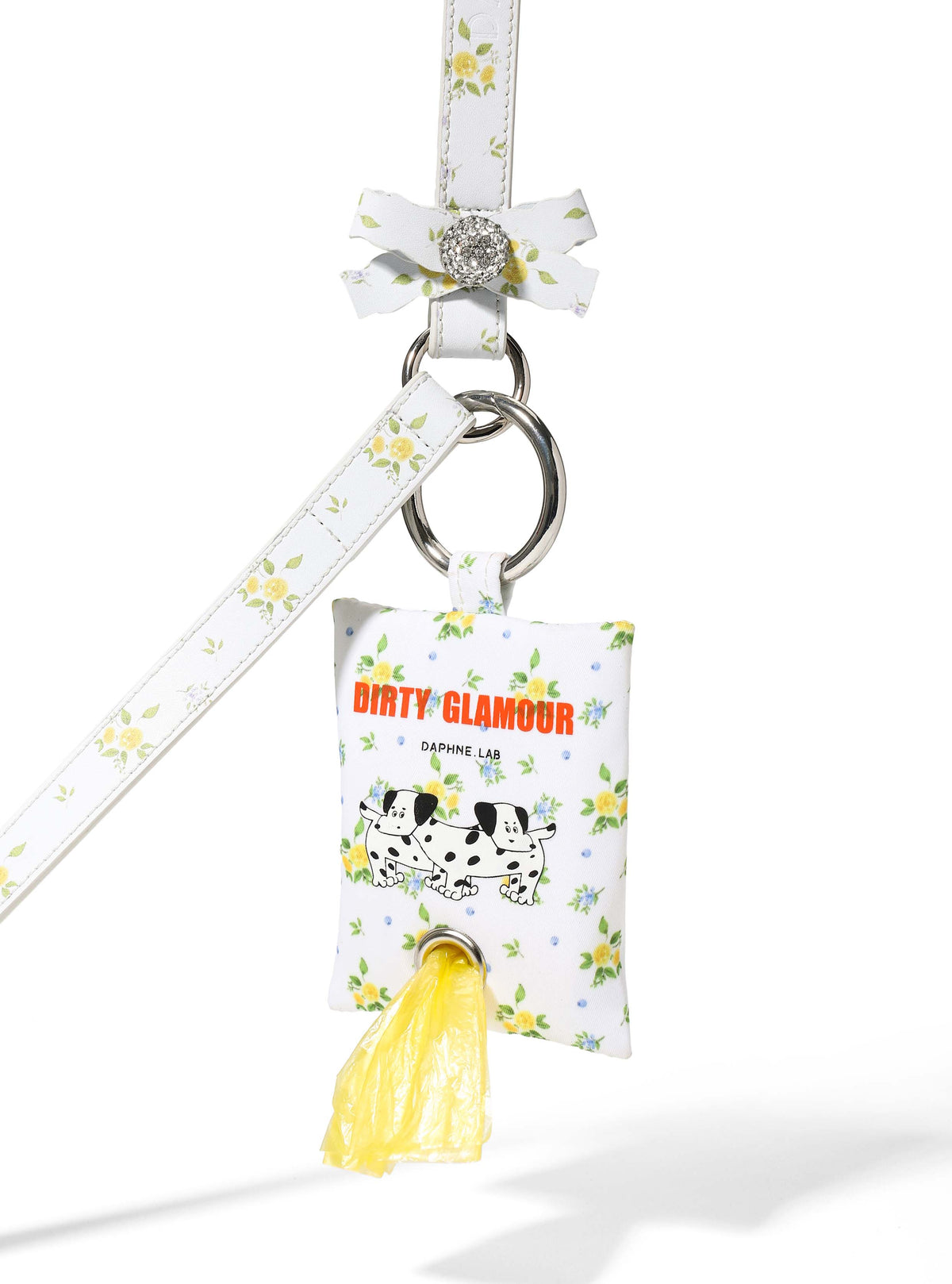 Dirty Glamour Floral Bow Pet Leash Set