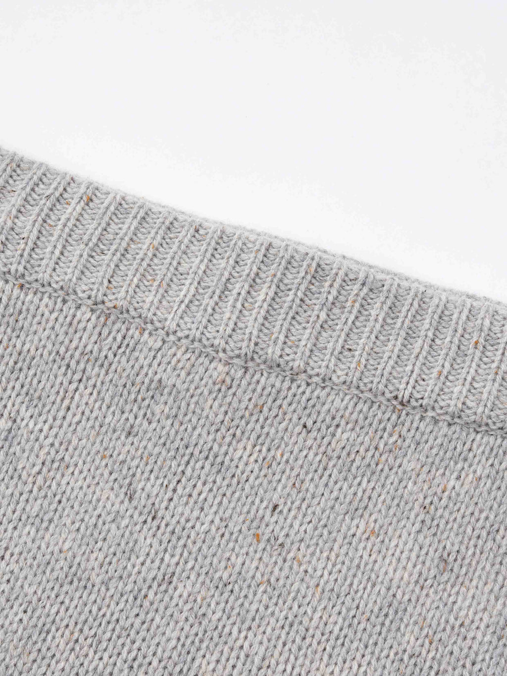 Speckled Knit Mini Skirt Light Gray