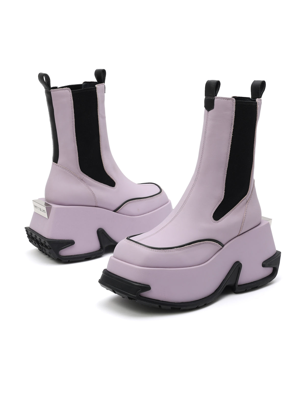 MELINOE Sculpted Platform Chelsea Boots Lilac