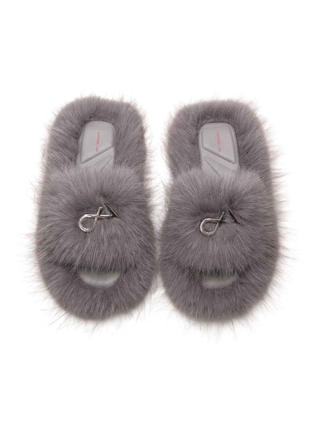 NEPHELE Fur Slippers Mist Gray