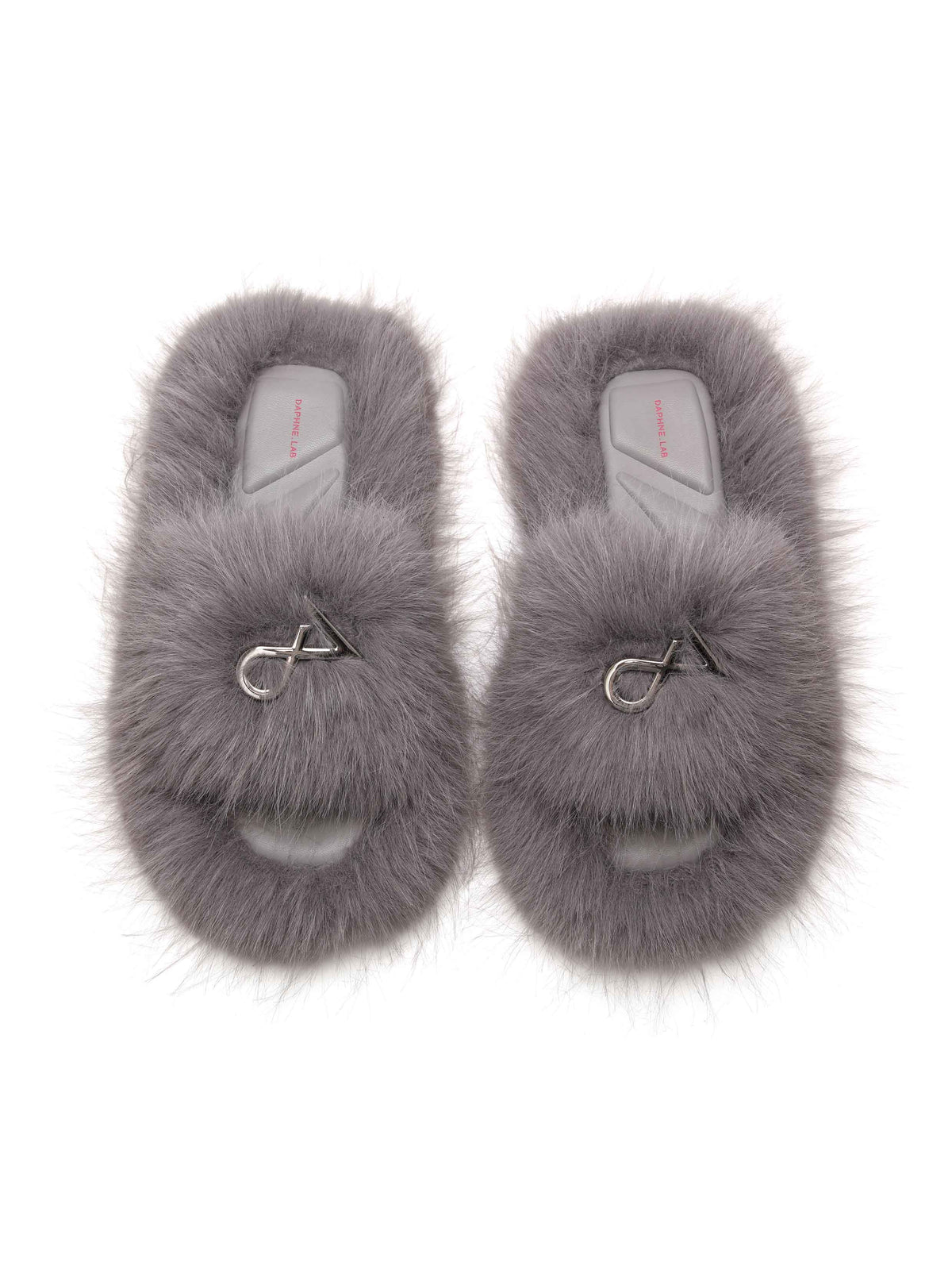 NEPHELE Fur Slippers Mist Gray