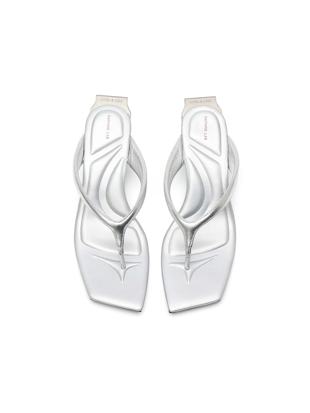 DORIS Opener Heel Thong Sandals Silver
