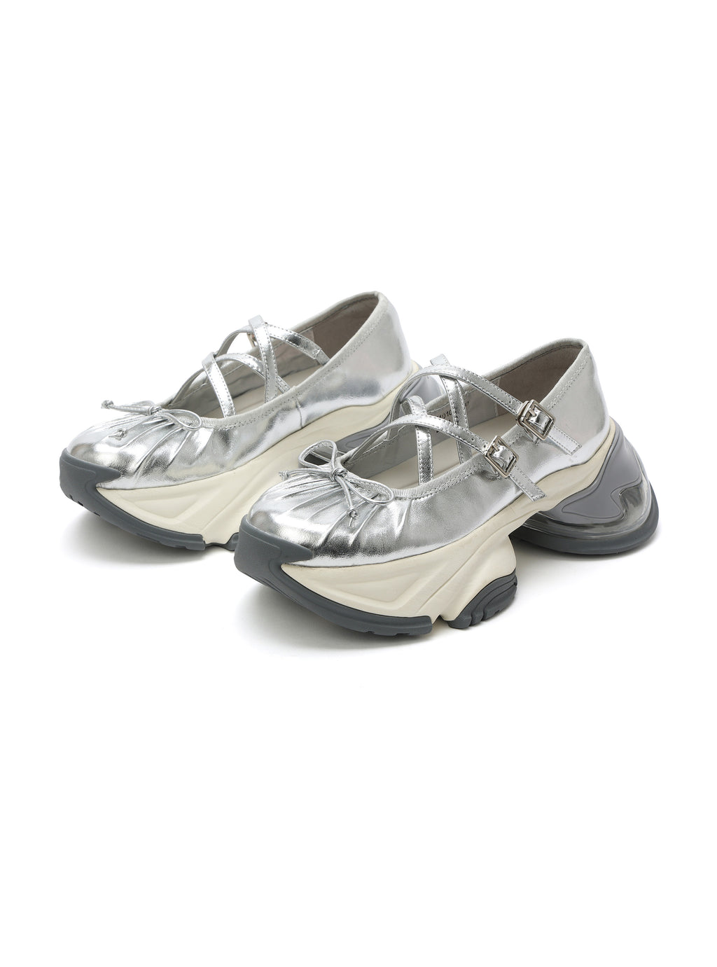 ALALA Tech Runner Mary Janes Silver