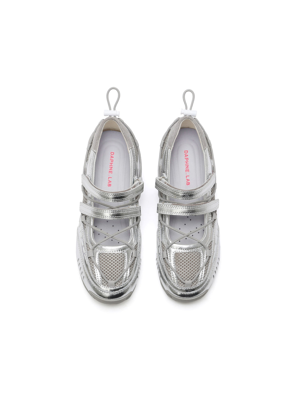 PHEME Tech Ballet Mary Janes Silver
