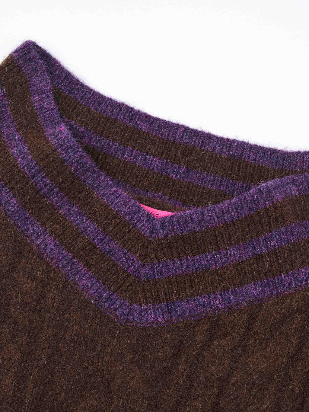 Convertible Off-Shoulder Cable Knit Sweater Espresso Purple