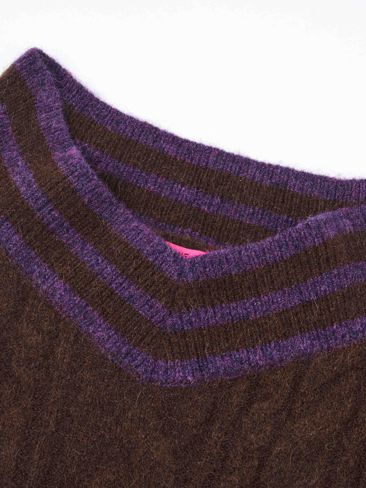 Convertible Off-Shoulder Cable Knit Sweater Espresso Purple