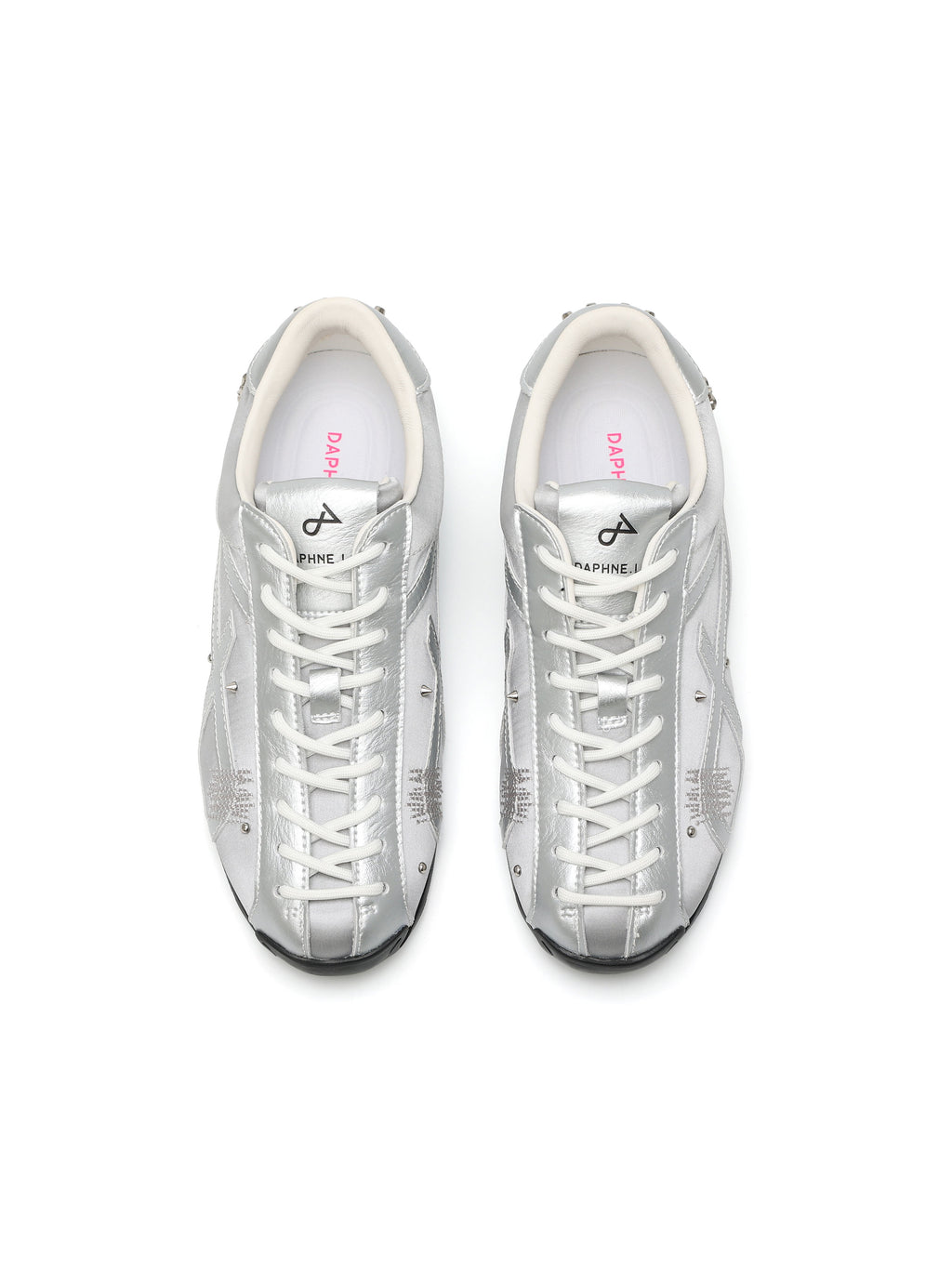 LETO Embellished Trainers Silver
