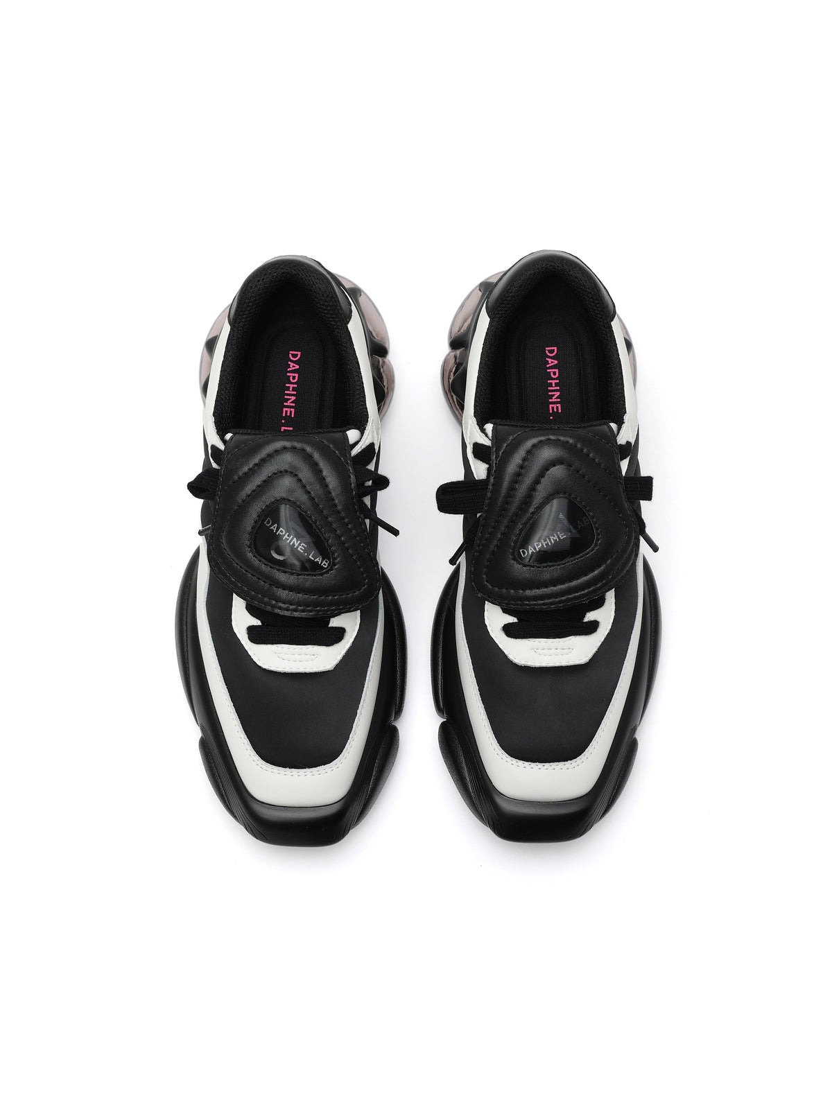 EOS Fold-Over Tongue Turnschuhe Schwarz Weiß
