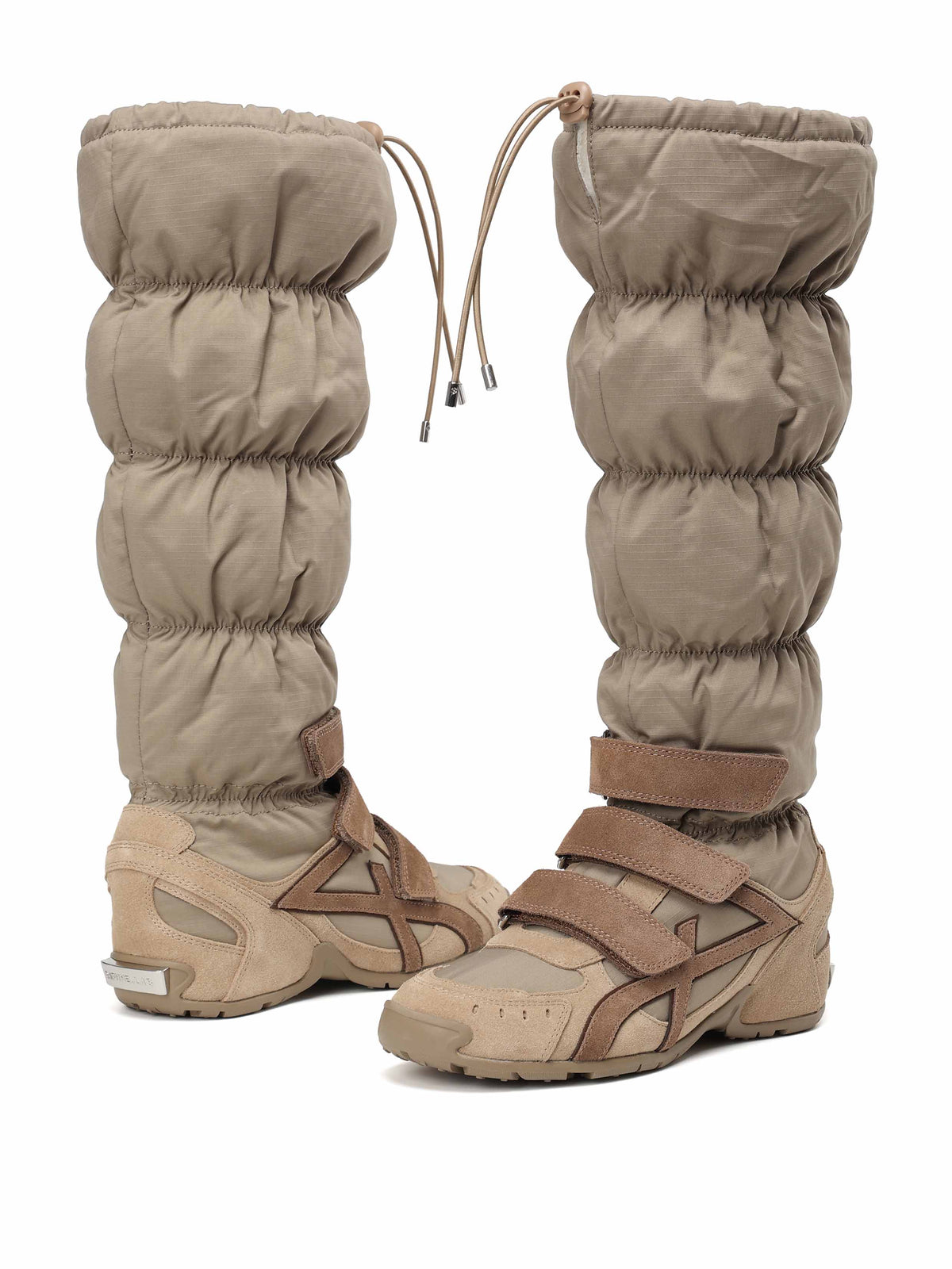 HARMONIA Padded Gaiter Knee-High Sneakers Khaki Brown