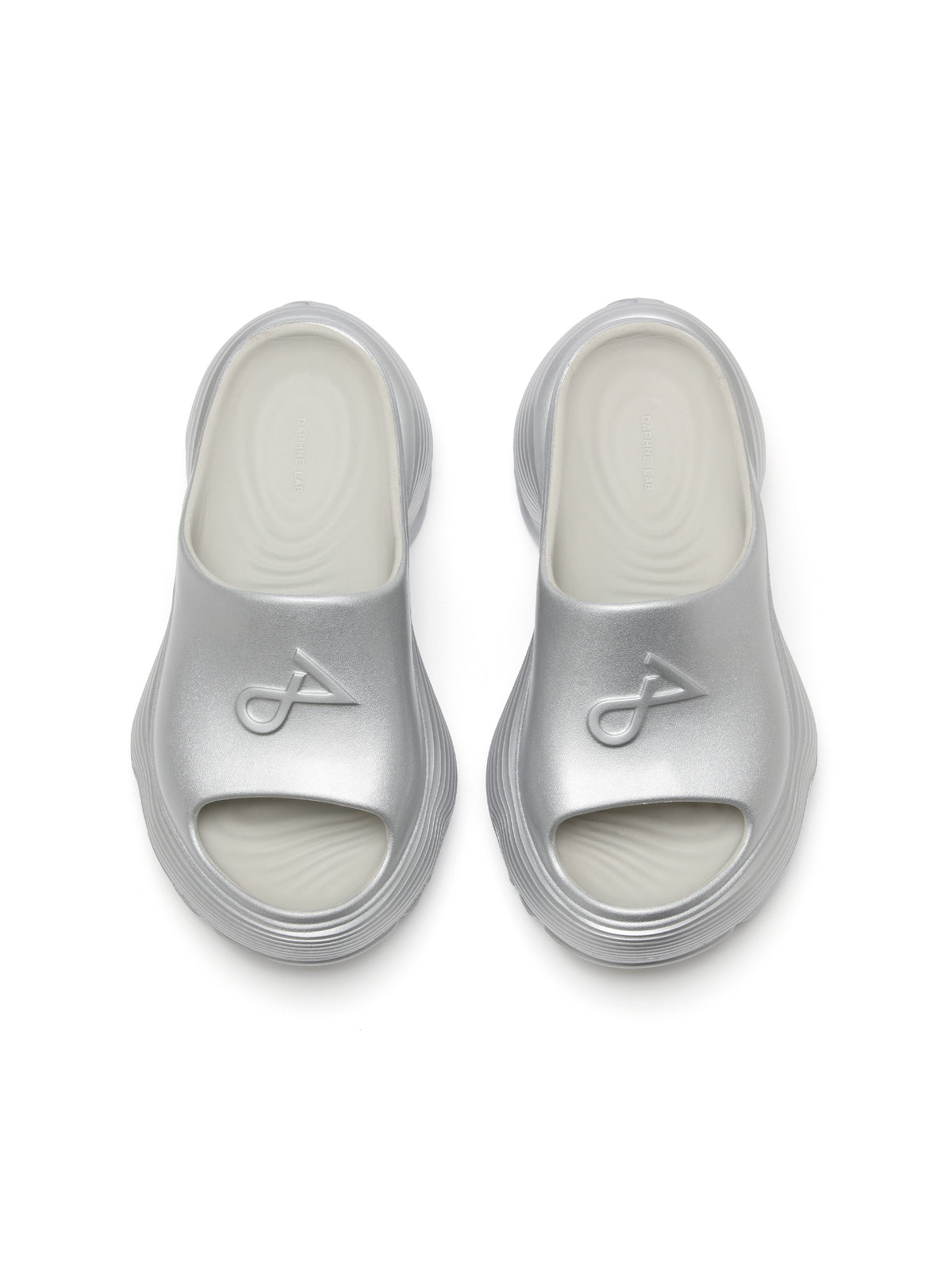 KYMA Wave Plattform-Sandalen Silber