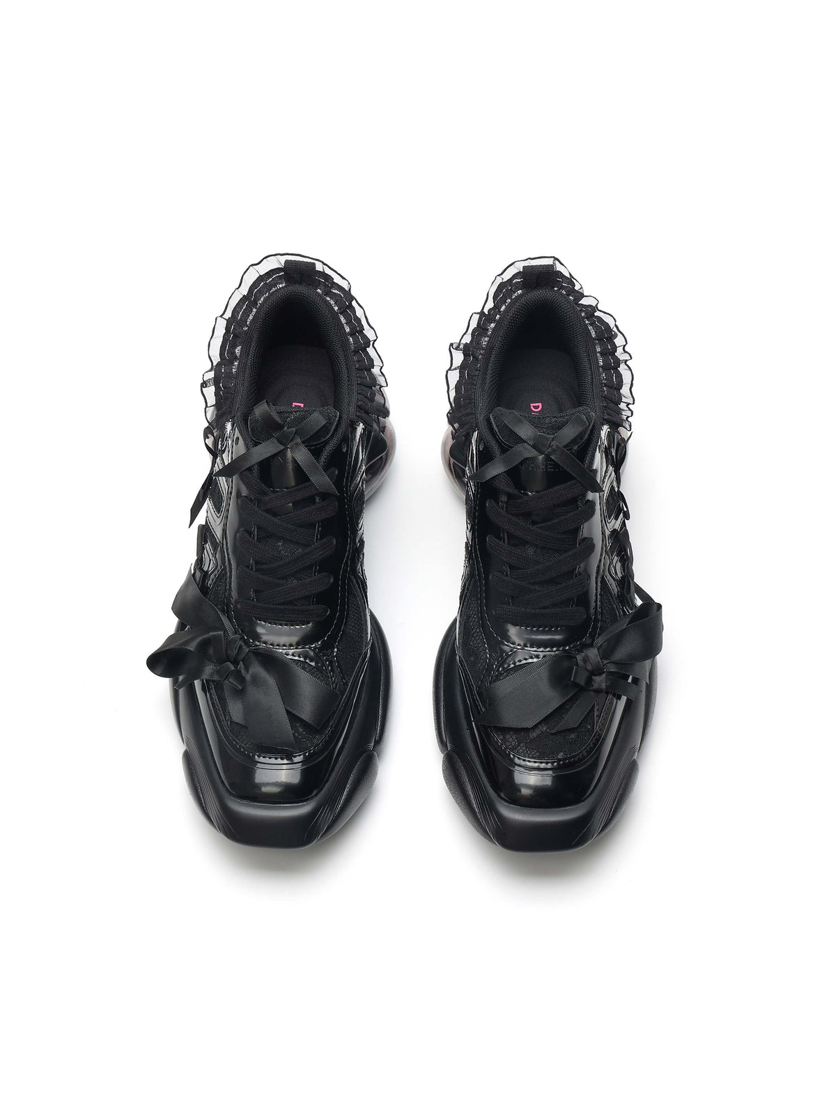 AELLA Bow Tech Lace Runner Sneakers Schwarz