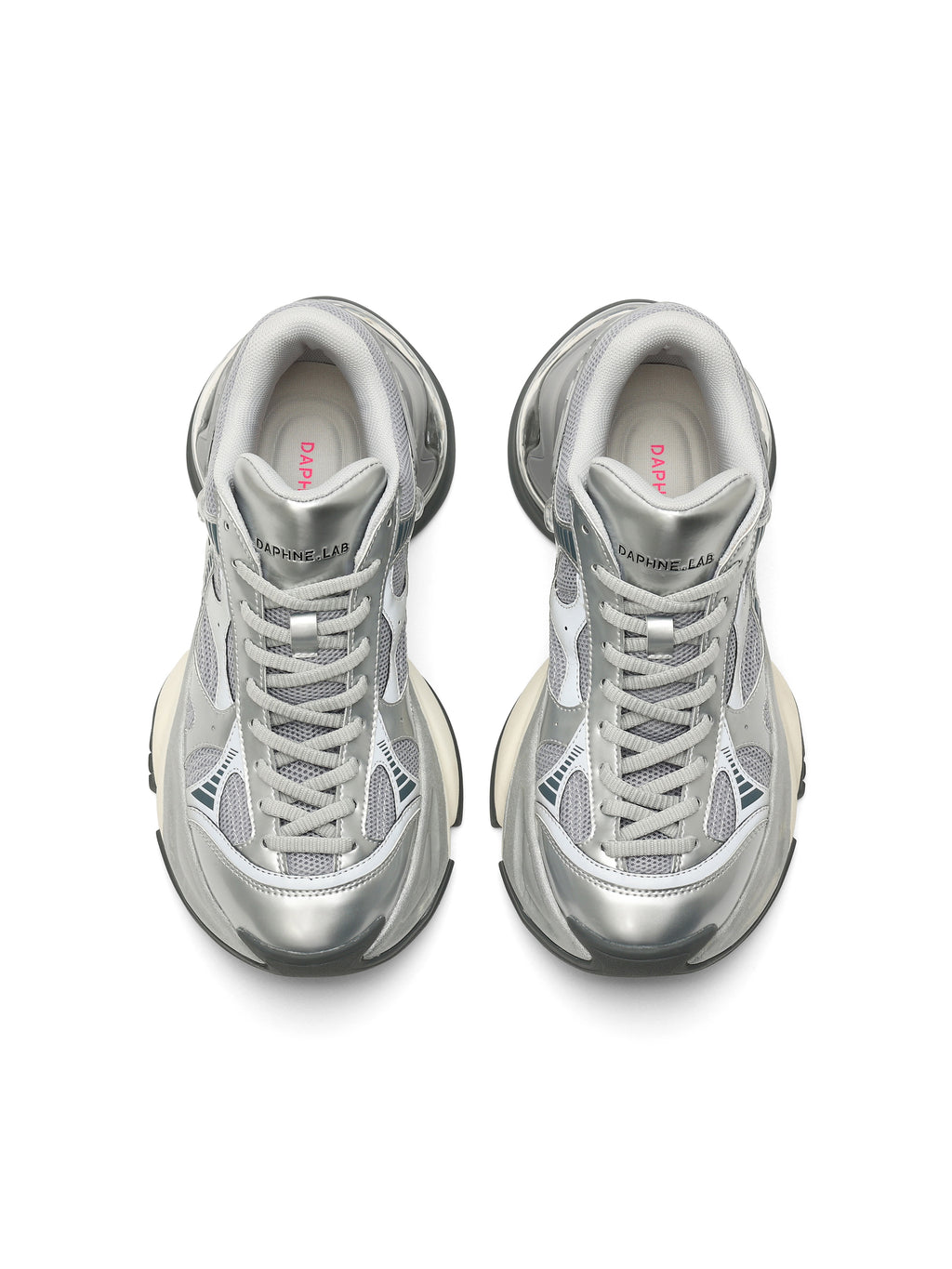MEROPE Metallic Runner Sneakers Silver