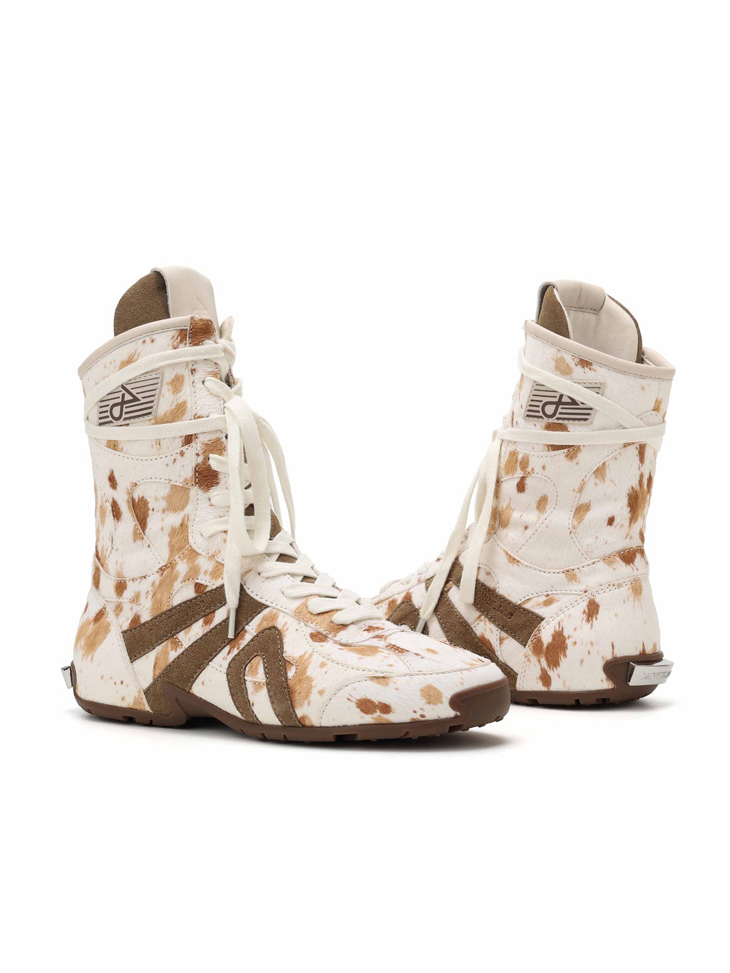 BIA Pony Hair Boxing Boots Beige