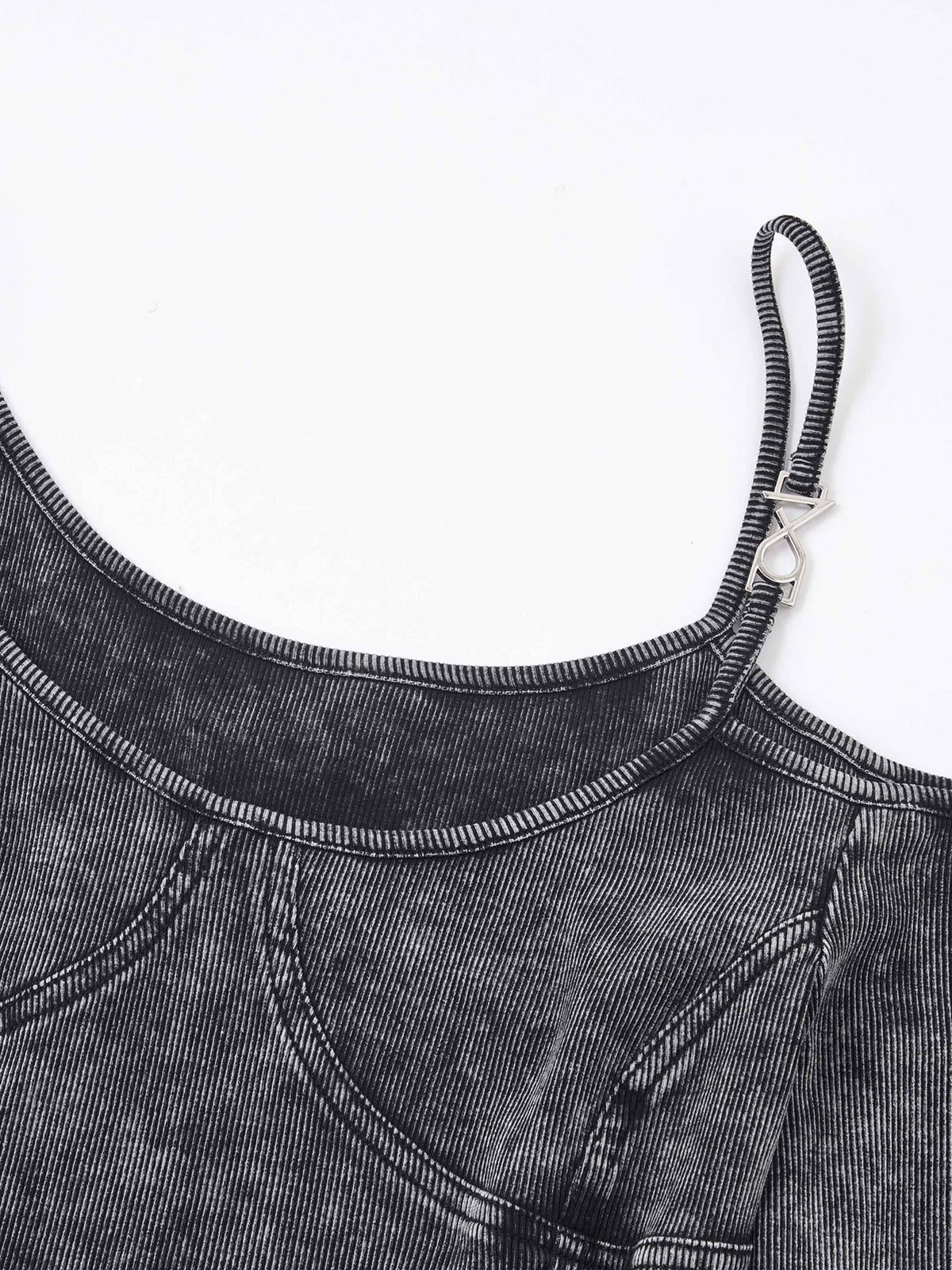 Asymmetric Mini Dress Washed Gray