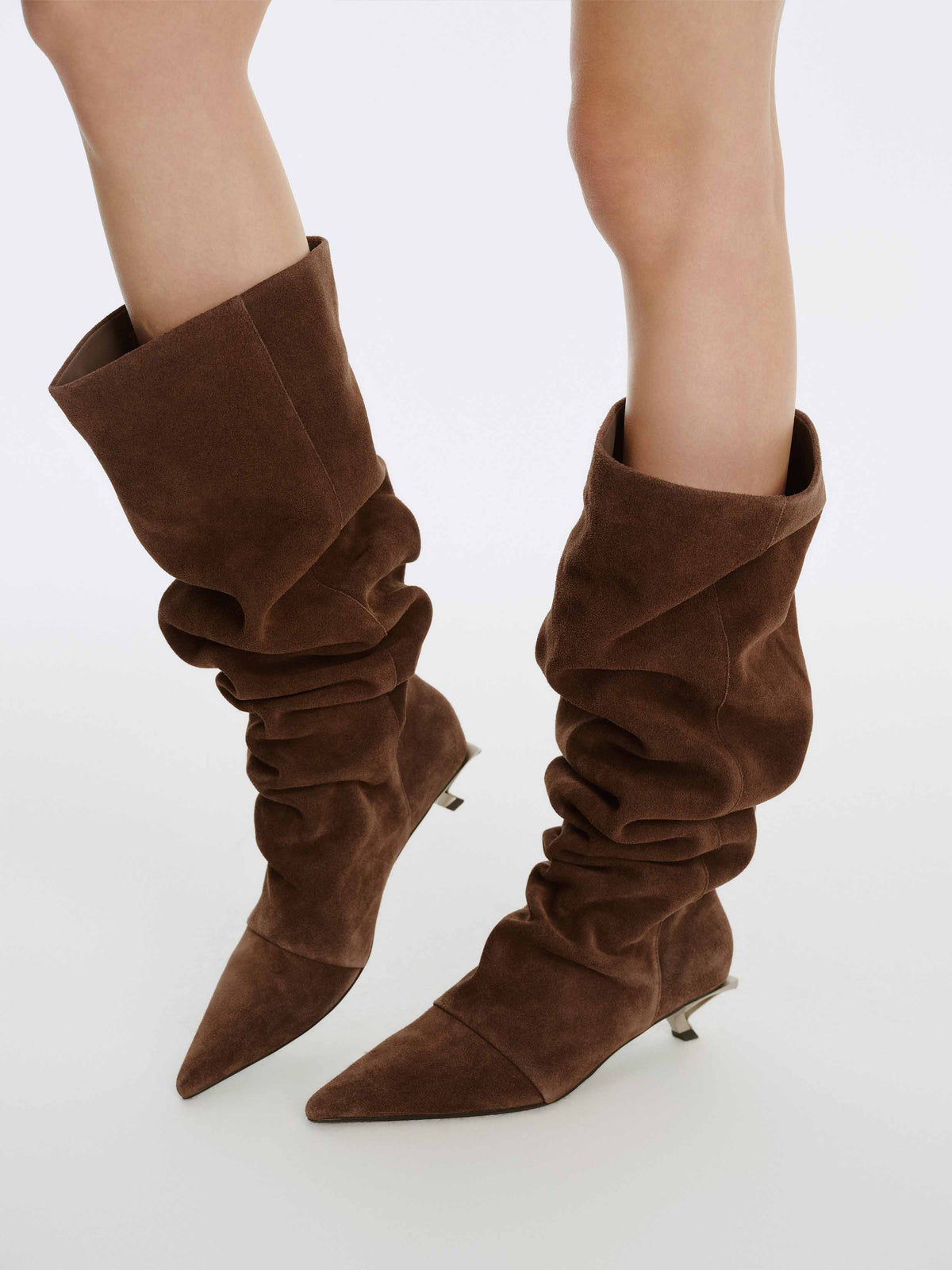 EURYDICE Slouch Knee-High Boots Brown