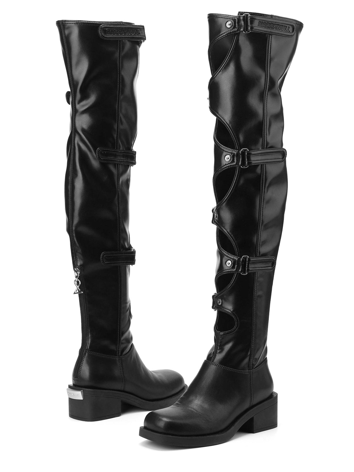 Daphne.Lab x MARRKNULL | Cutout Buckle OTK Boots