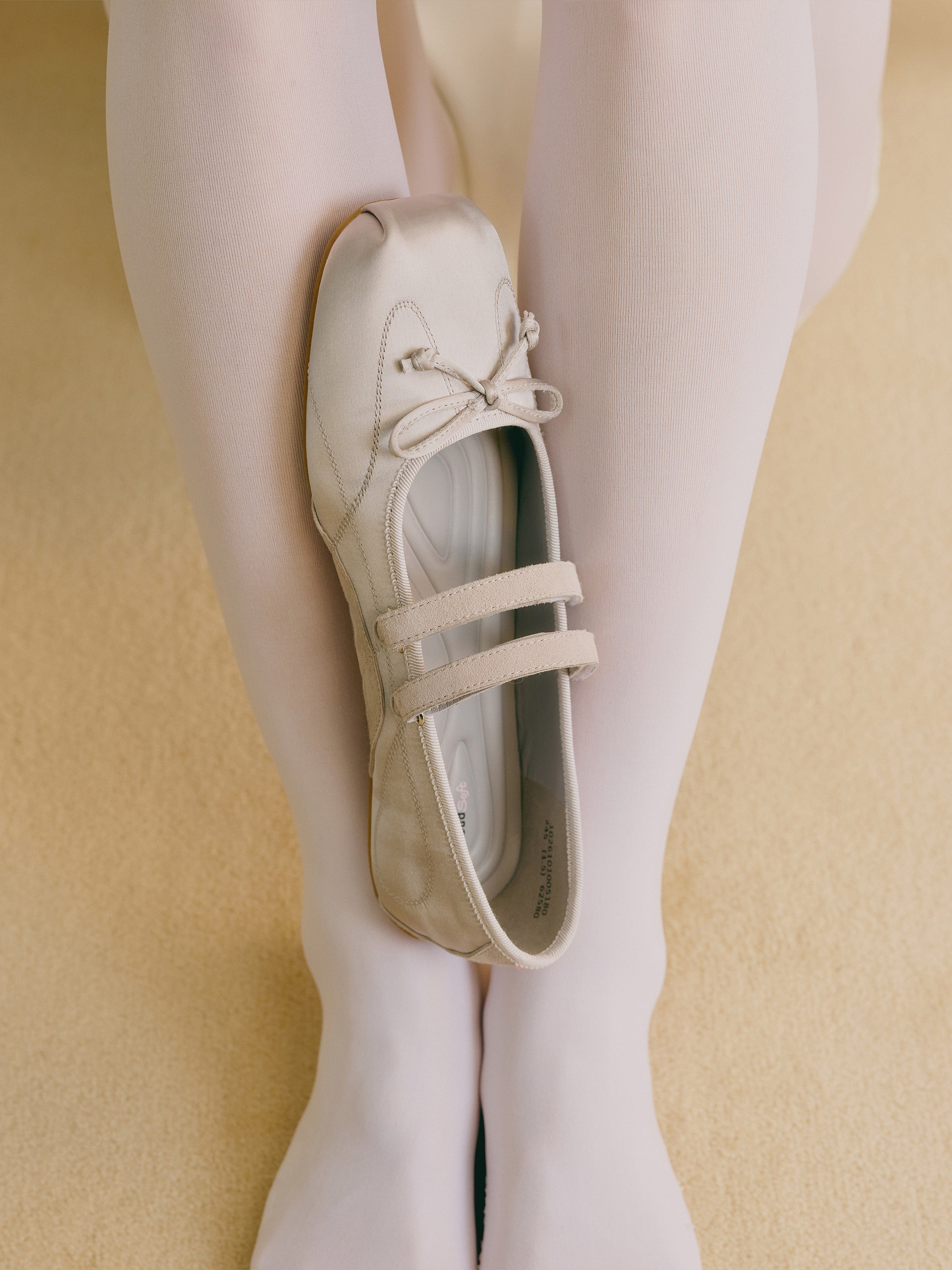 SEIRA Ballet Mary Jane Flats Mist Grey