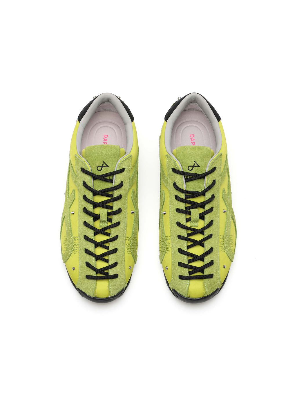 LETO Verzierte Sneaker Acid Green