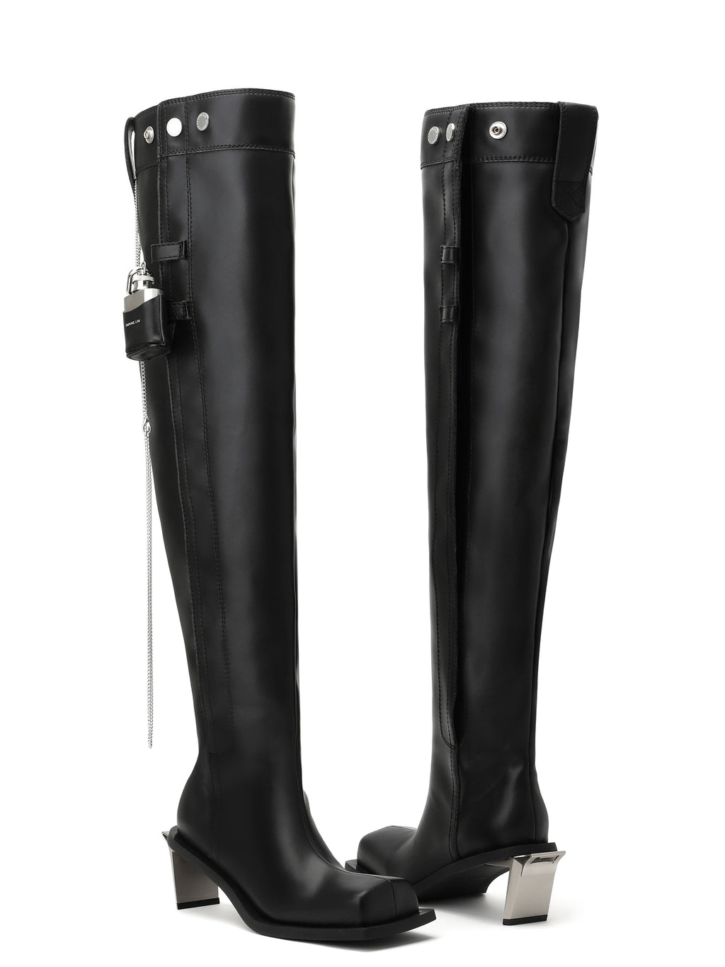 ERINYS Opener Heel Overknee-Stiefel Schwarz
