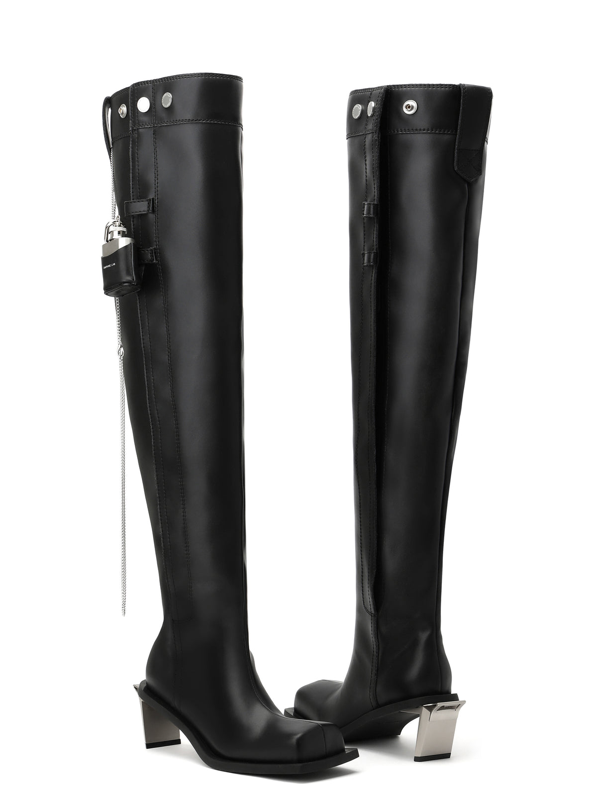 ERINYS Opener Heel Overknee-Stiefel Schwarz