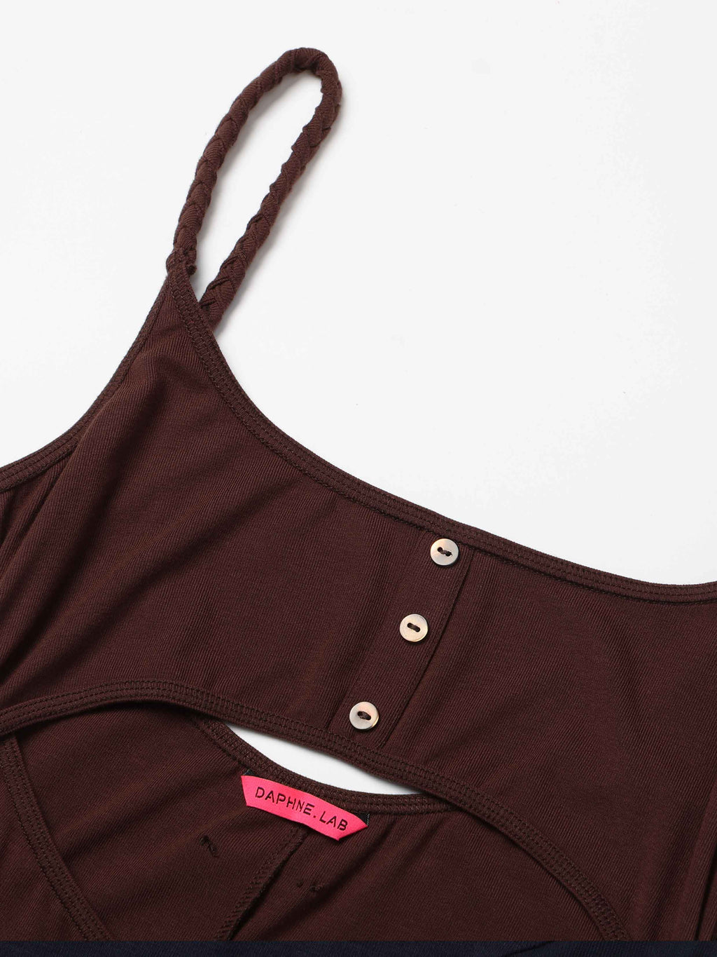 Cutout Belted Maxi Dress Mahogany Brown