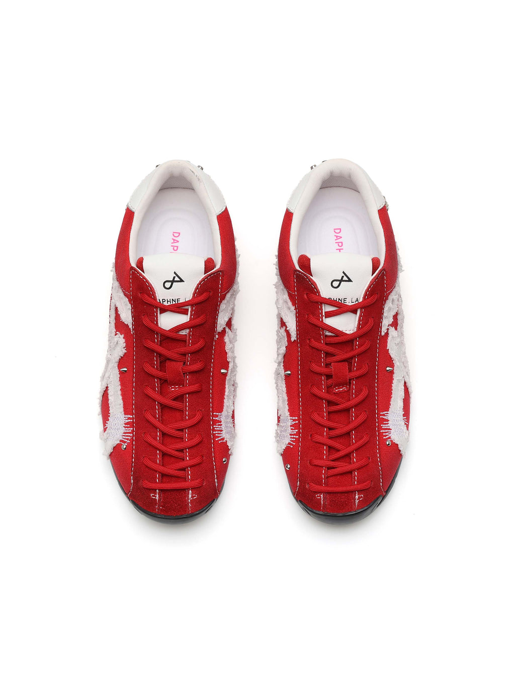 LETO Verzierte Sneaker Scharlachrot