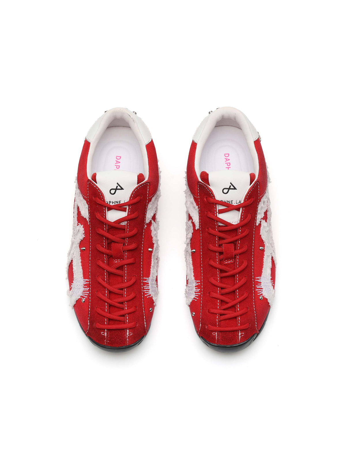 LETO Verzierte Sneaker Scharlachrot