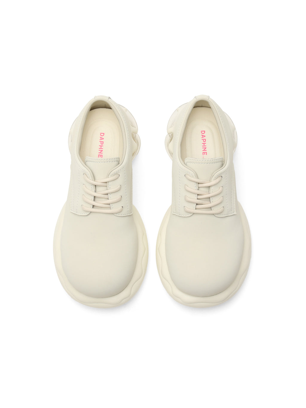 RHEA Chunky Derby Shoes Ivory White