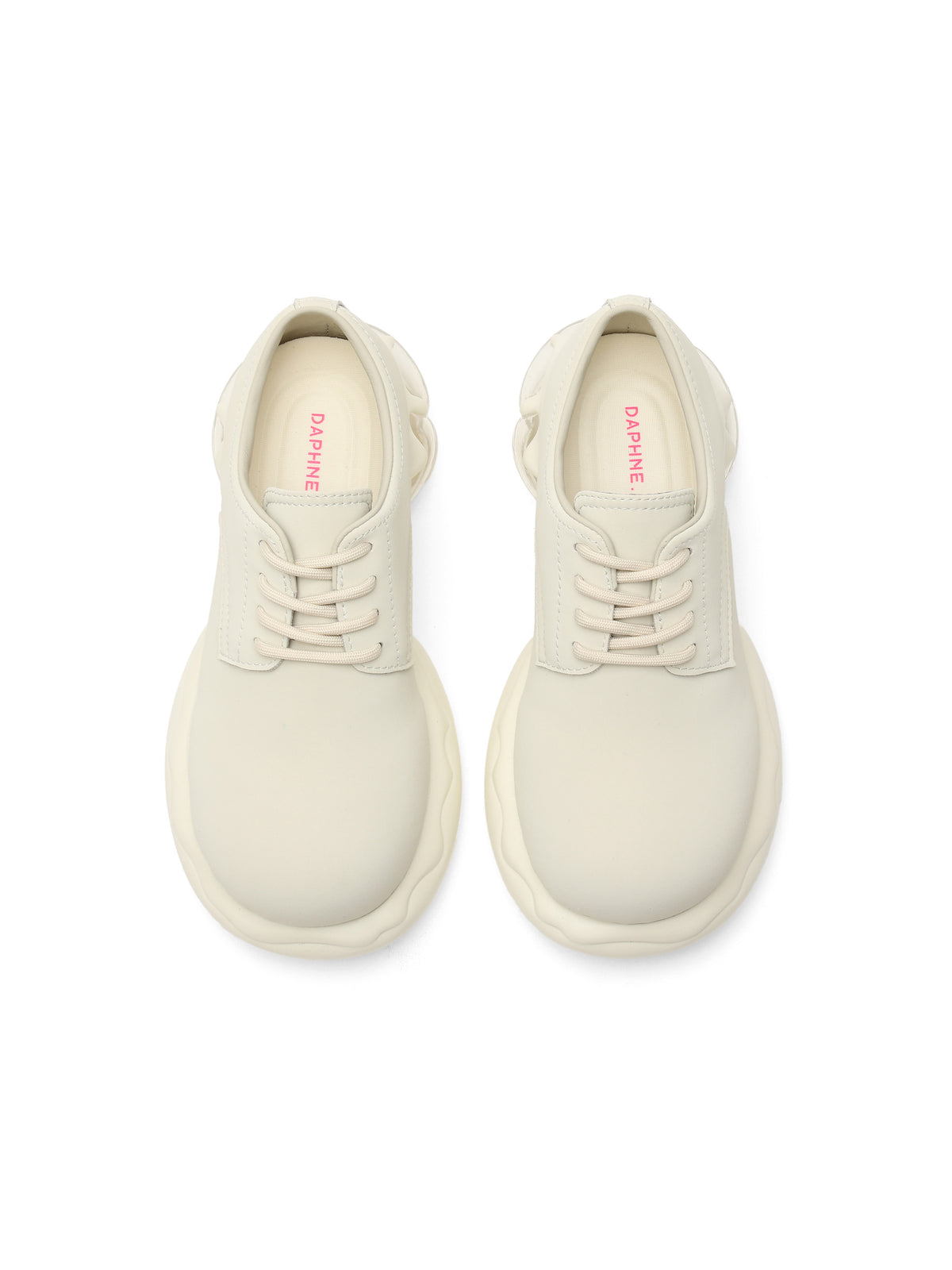 RHEA Chunky Derby Schuhe Elfenbeinweiß