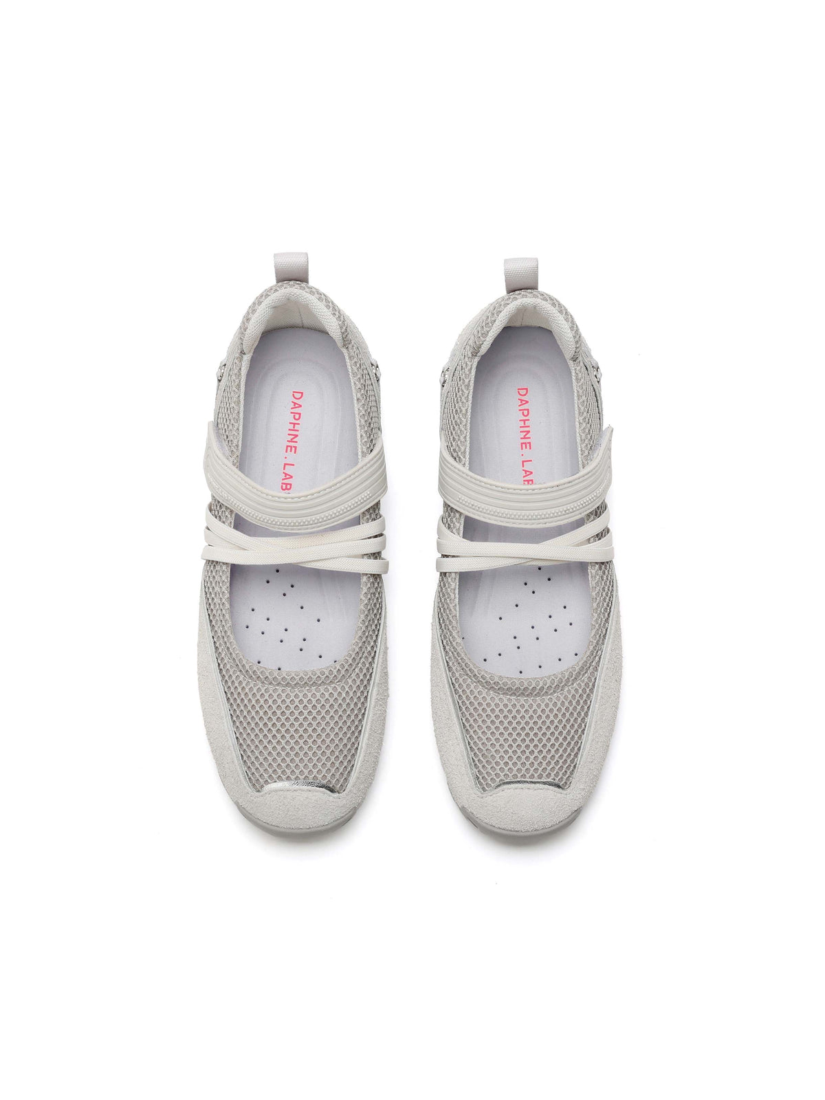 AELLO Sport Mary Jane Flats Mist Gray