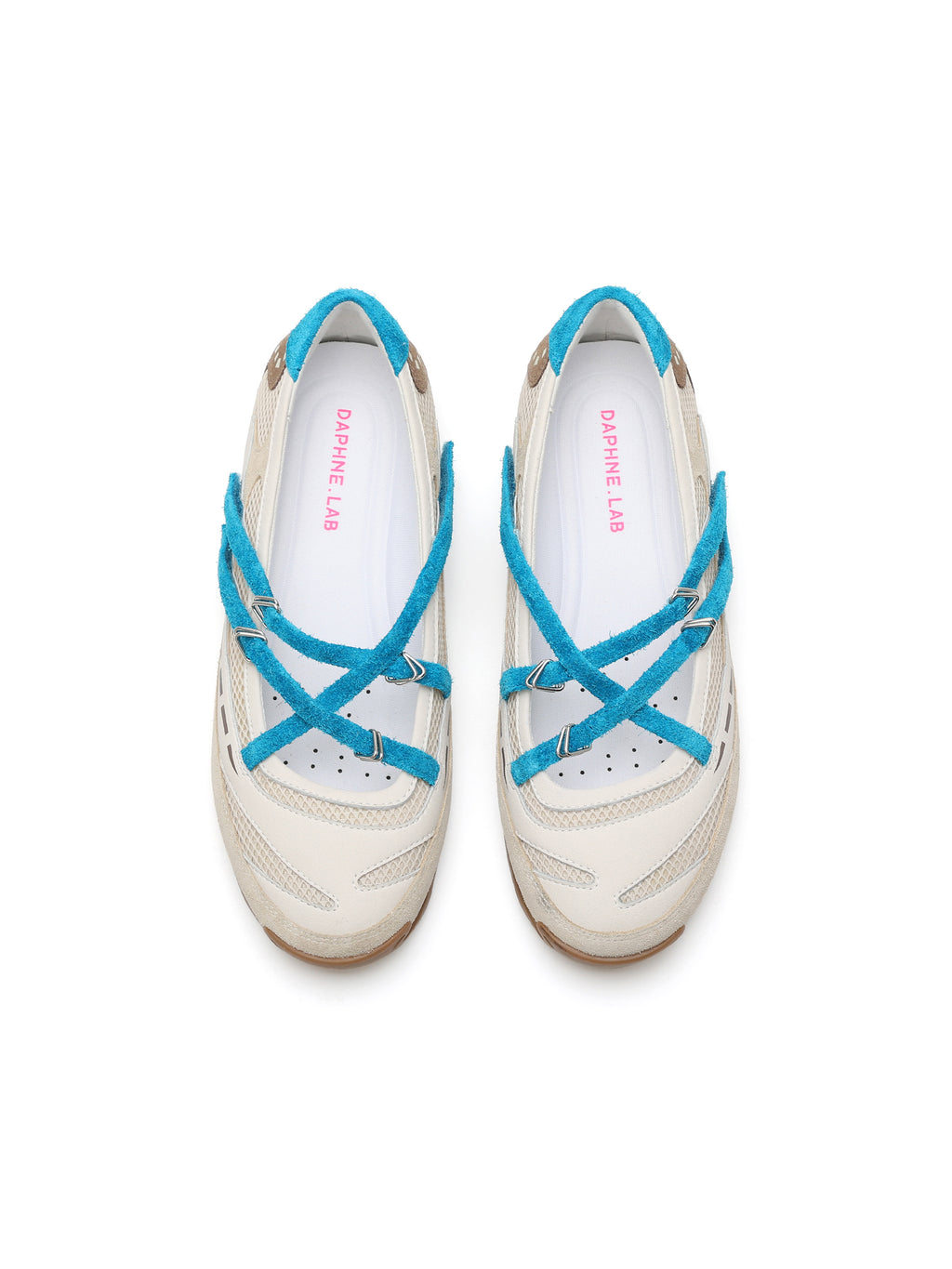 PHEME Cross-Strap Ballet Mary Janes Oat Beige