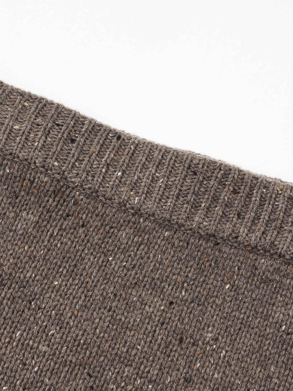 Speckled Knit Mini Skirt Taupe Brown